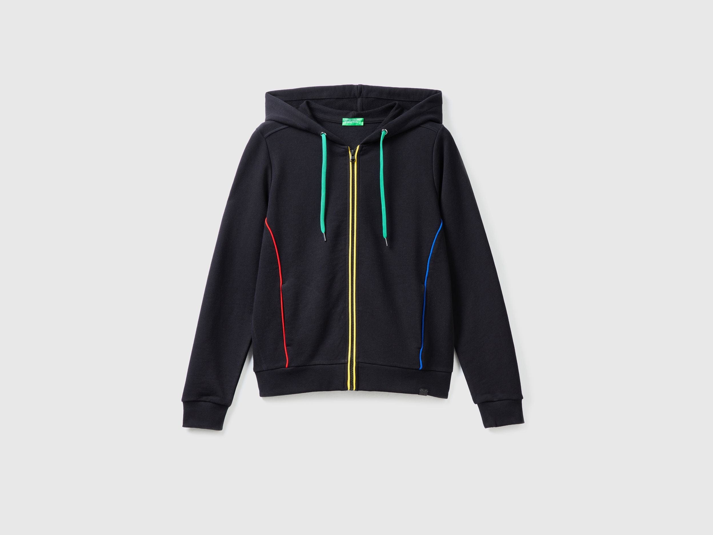 100% cotton sweatshirt with zip and hood