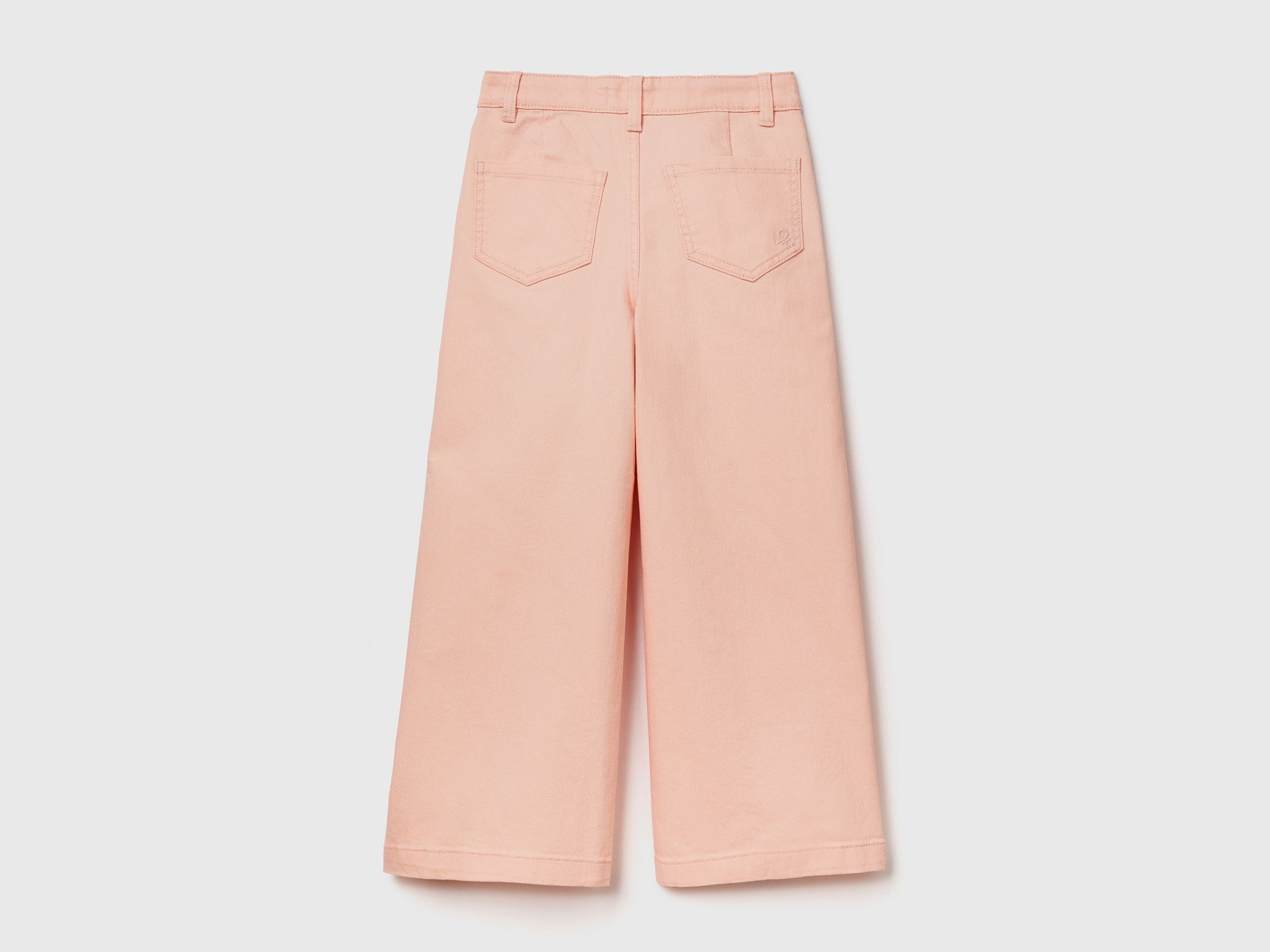Palazzo trousers in stretch cotton