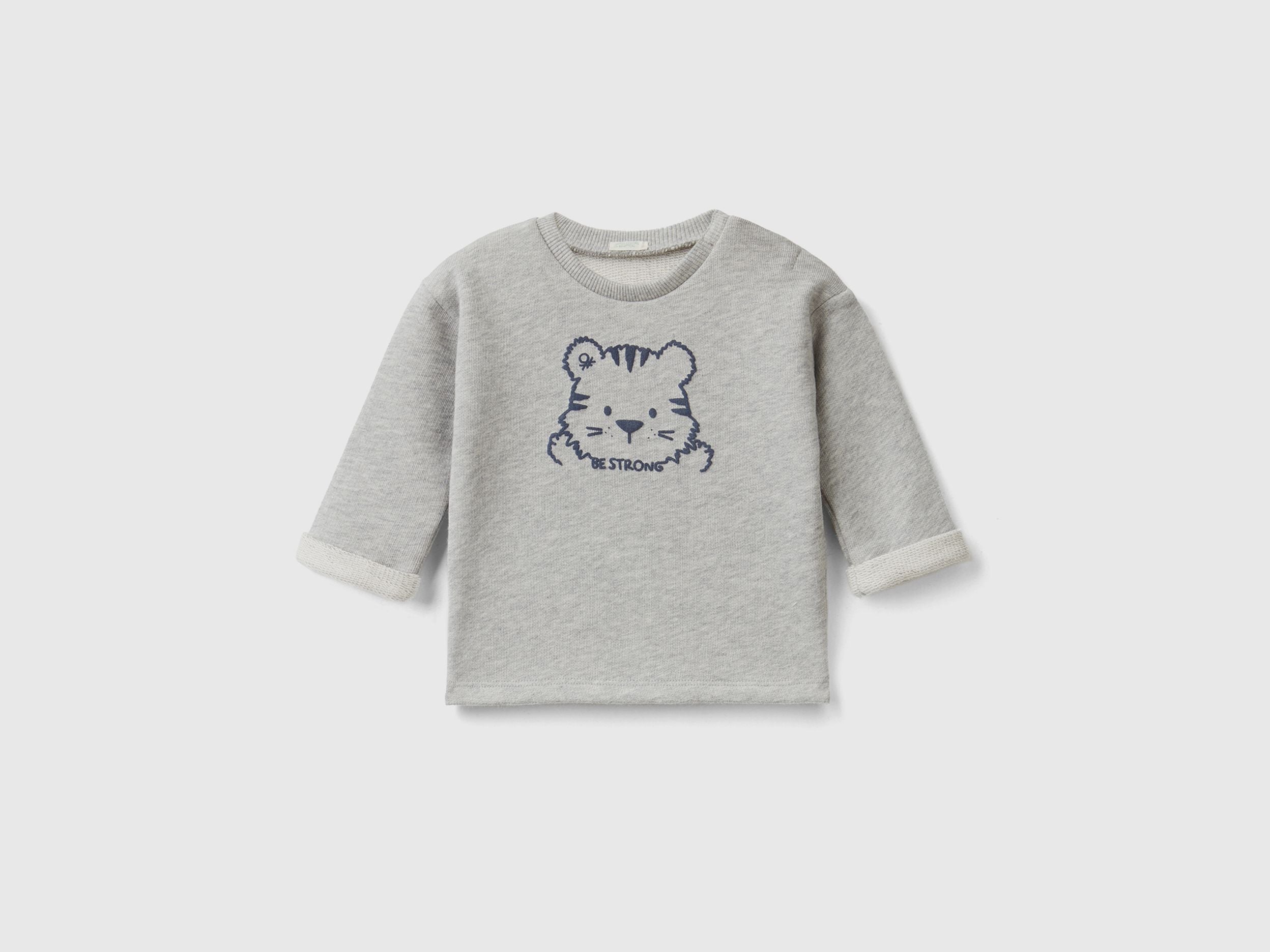 Soft sweatshirt in organic cotton with print