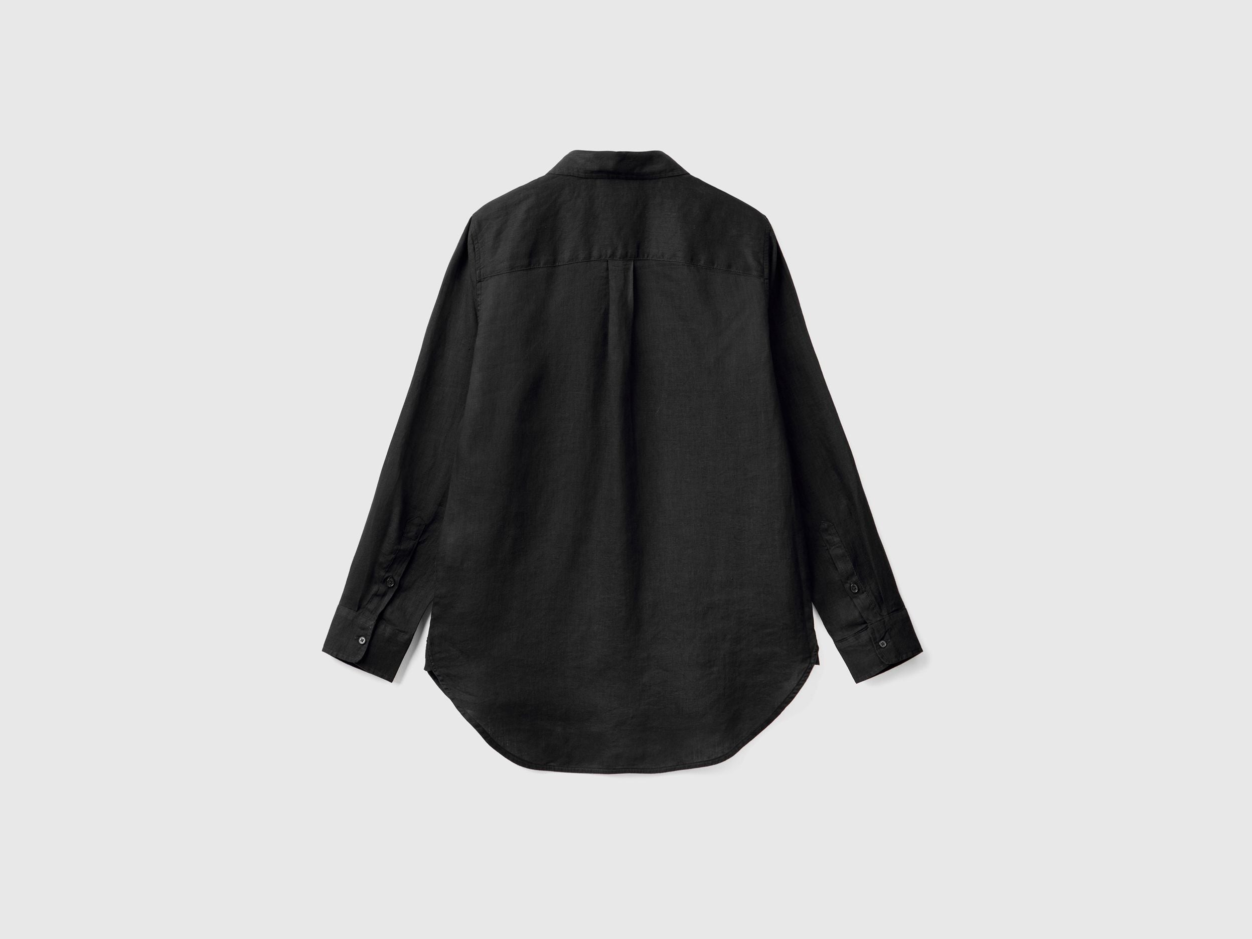 Long shirt in pure linen