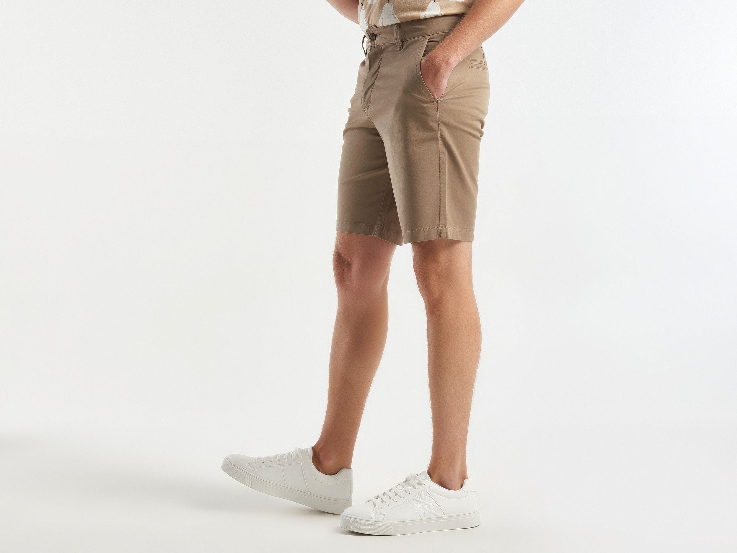 Chino bermudas in stretch cotton