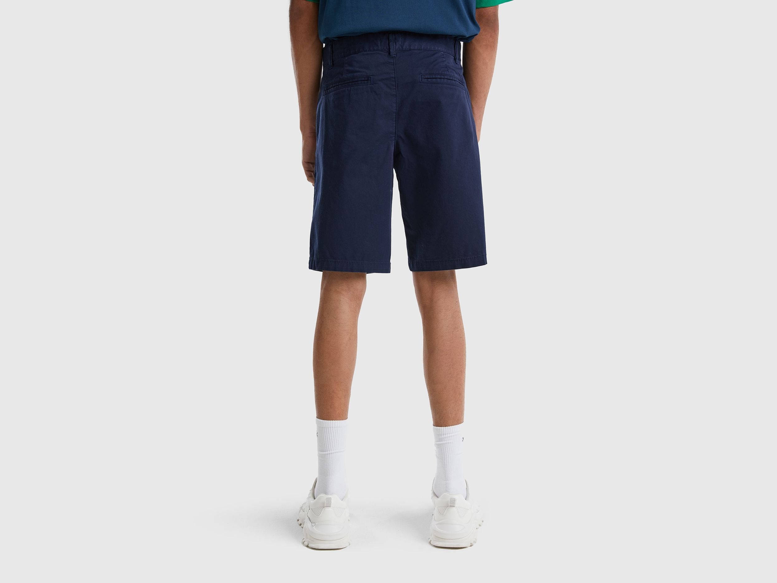 Chino bermudas in stretch cotton