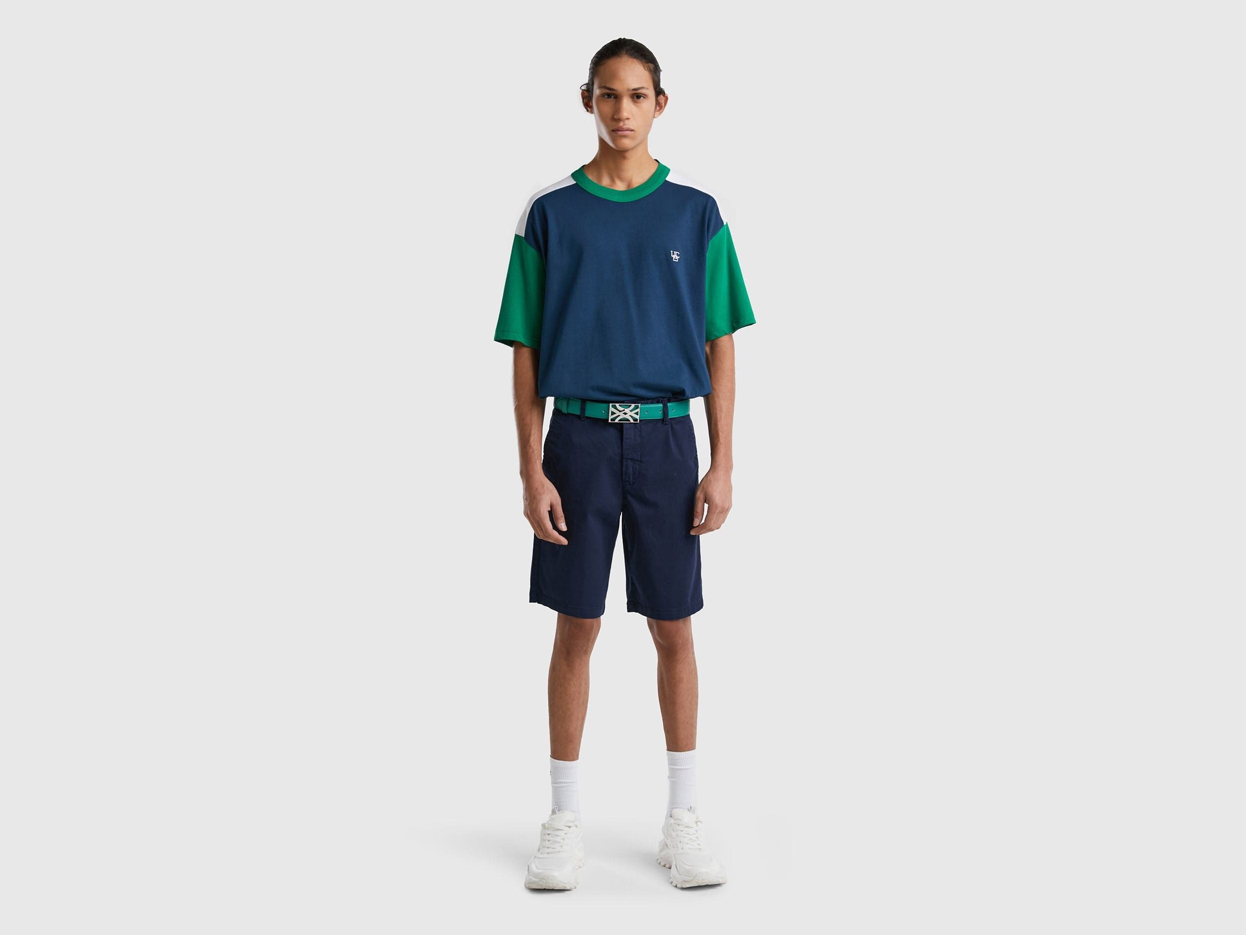 Chino bermudas in stretch cotton