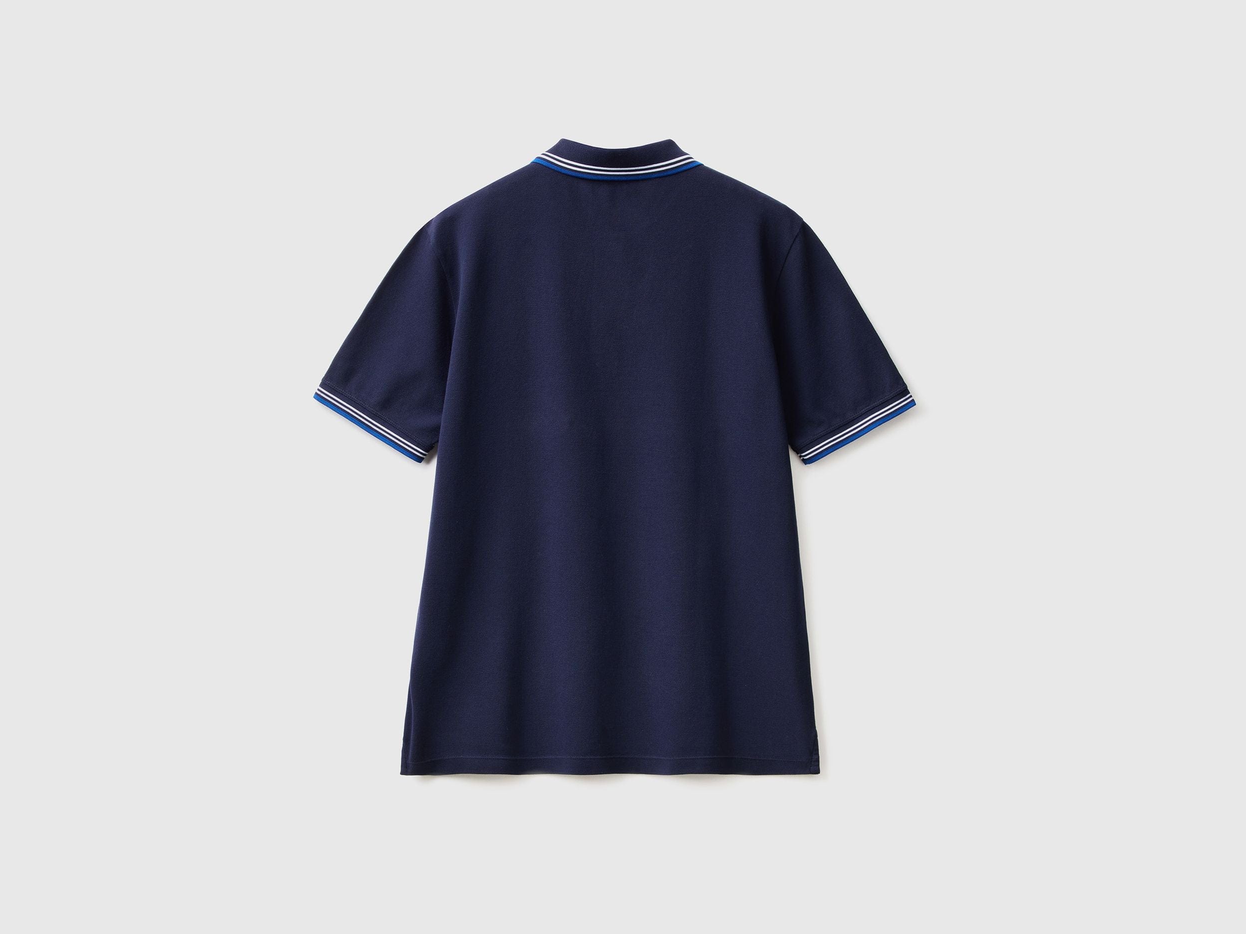 Short sleeve stretch cotton polo