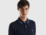 Short sleeve stretch cotton polo