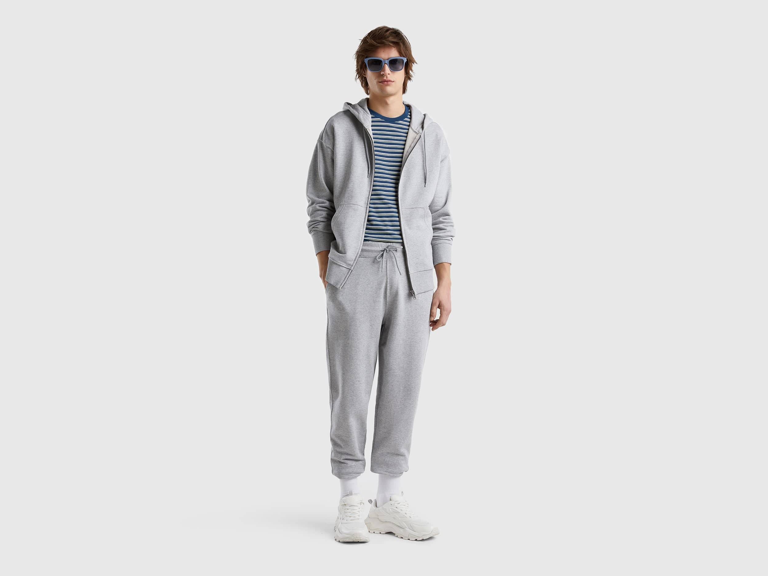 Zip-up hoodie in cotton