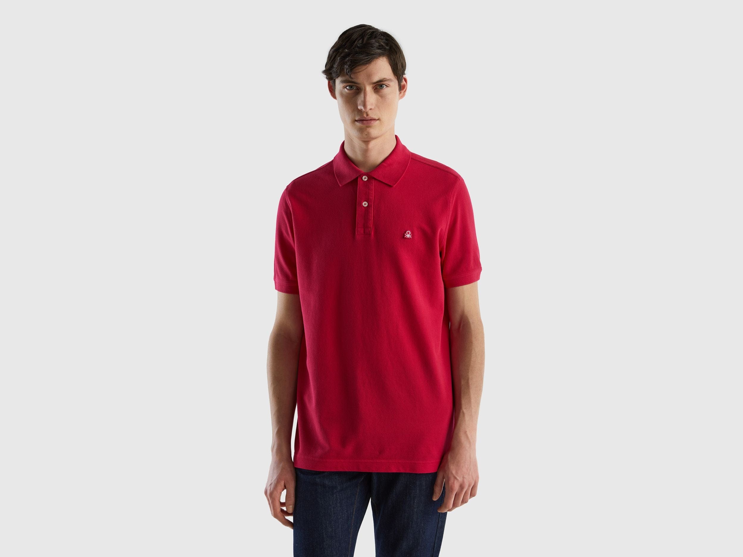 Short sleeve polo in 100% cotton