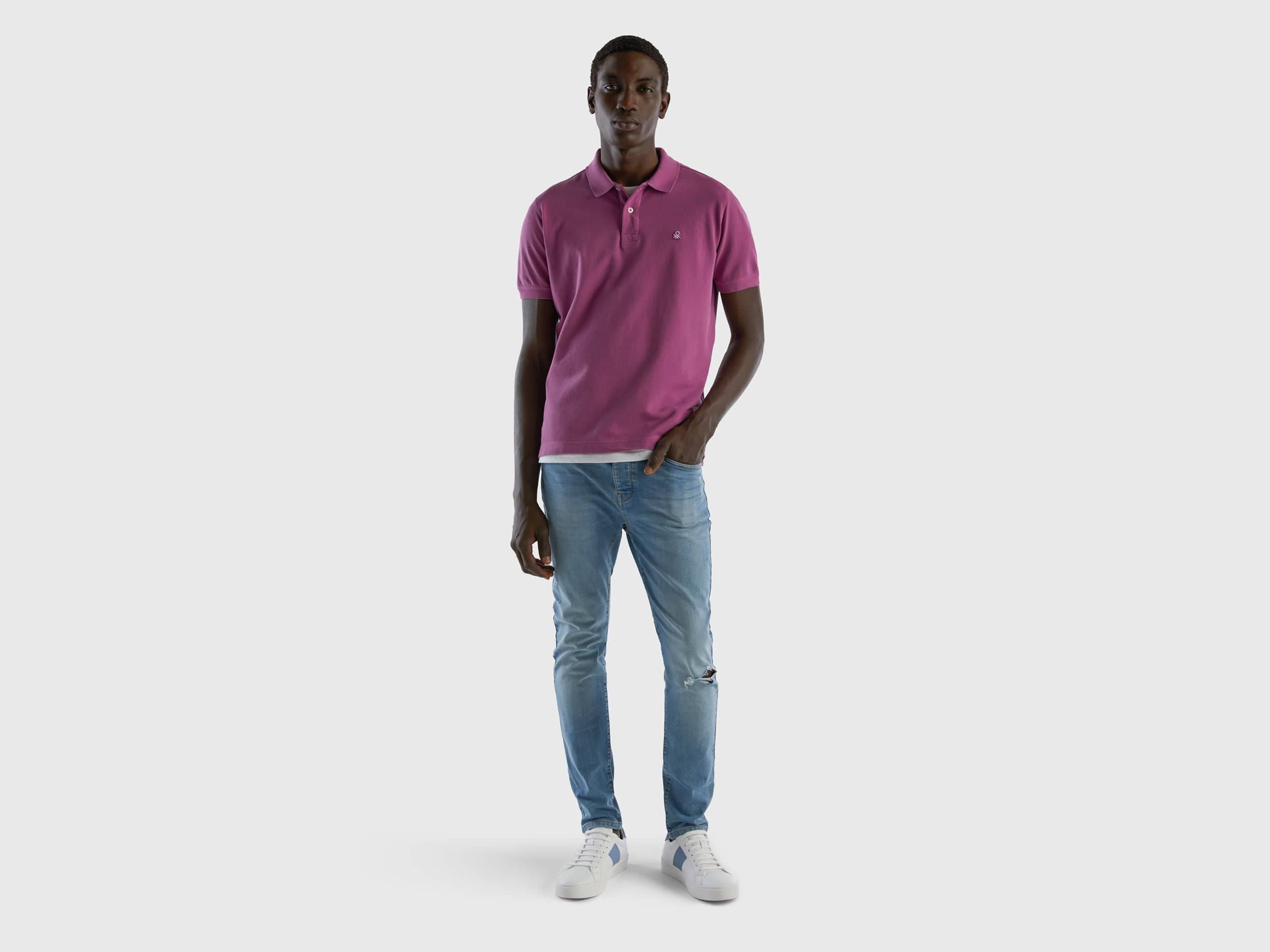 Short sleeve polo in 100% cotton