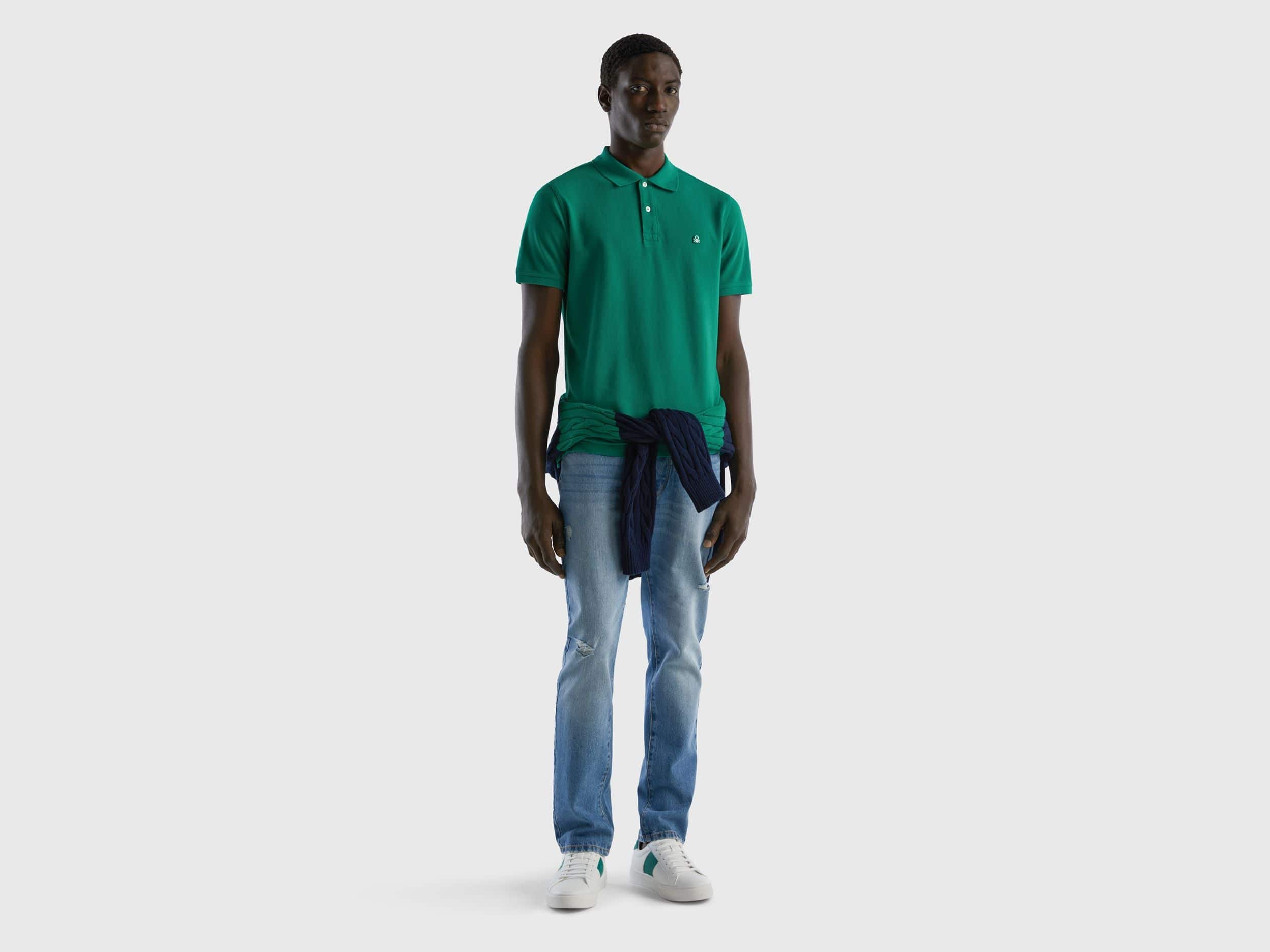 Short sleeve polo in 100% cotton
