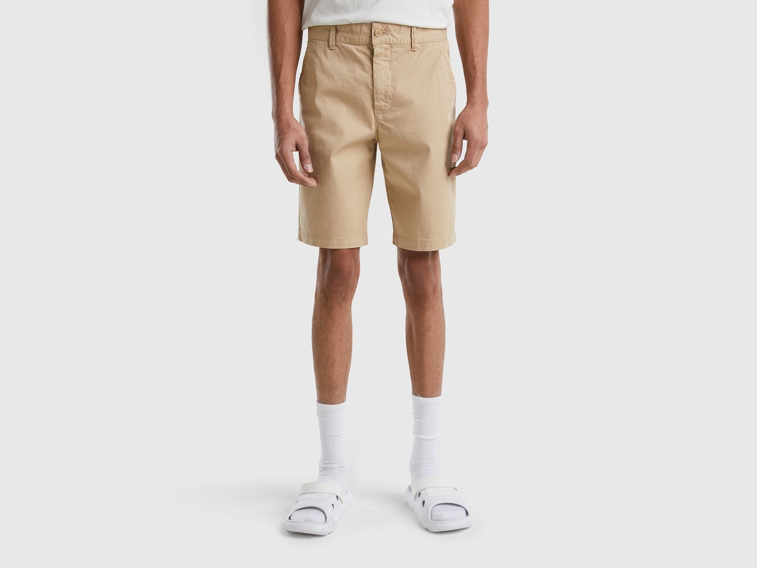 Chino bermudas in stretch cotton