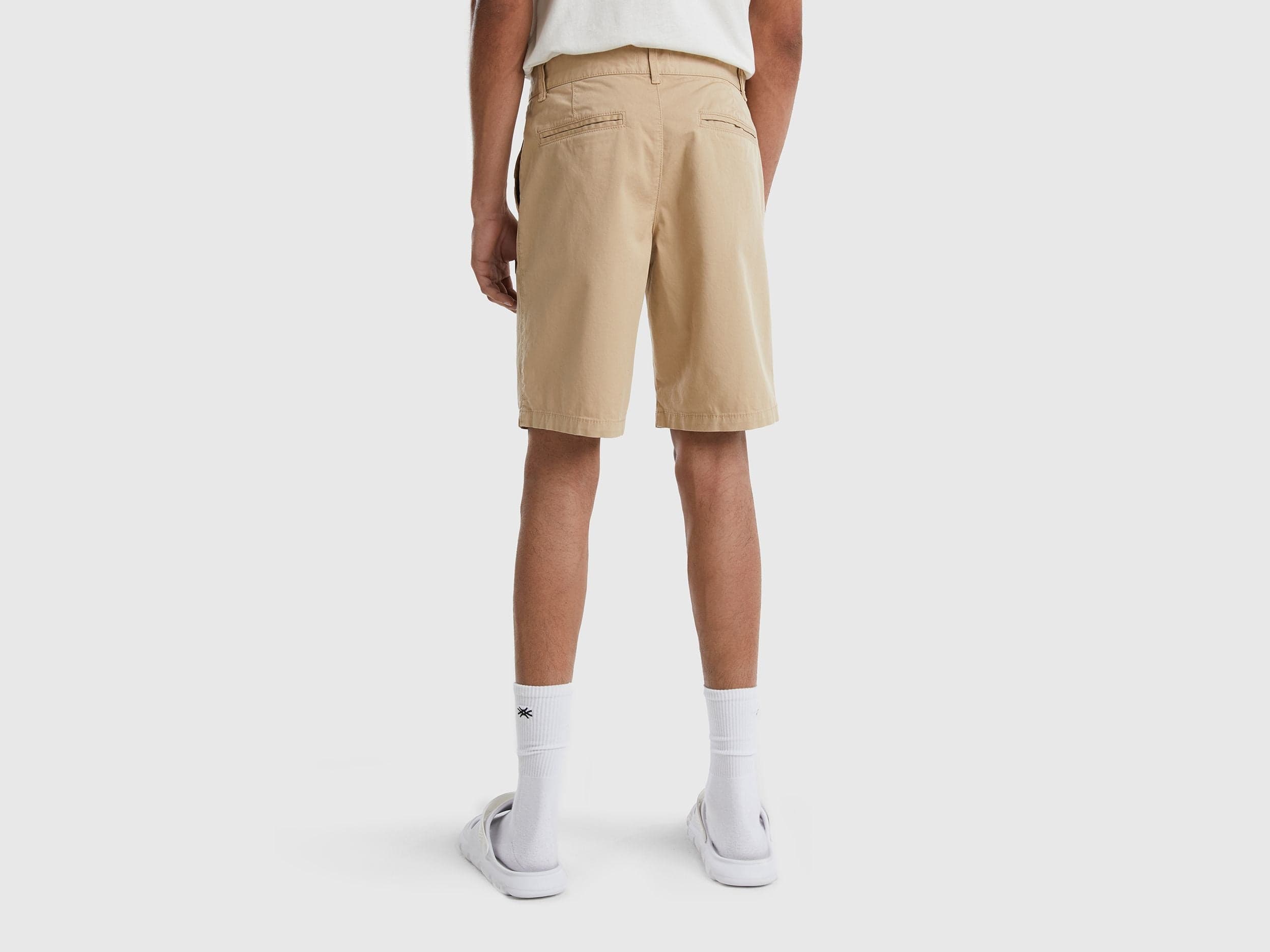 Chino bermudas in stretch cotton