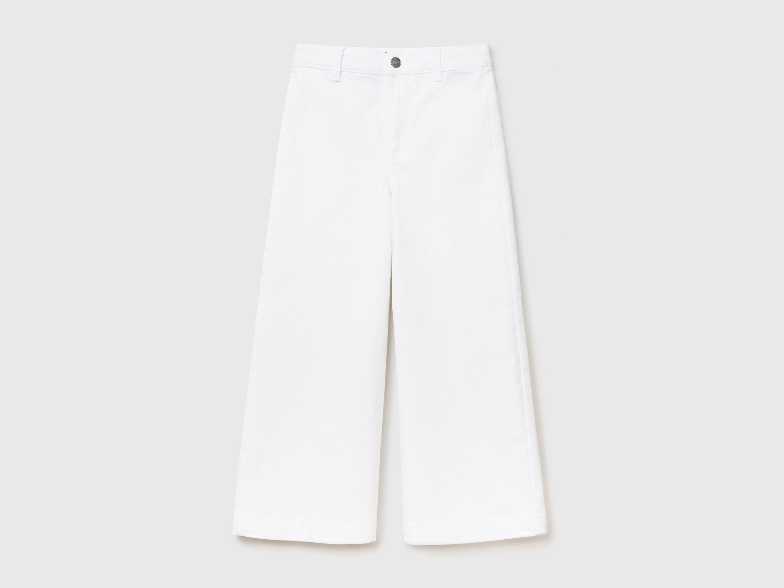 Palazzo trousers in stretch cotton
