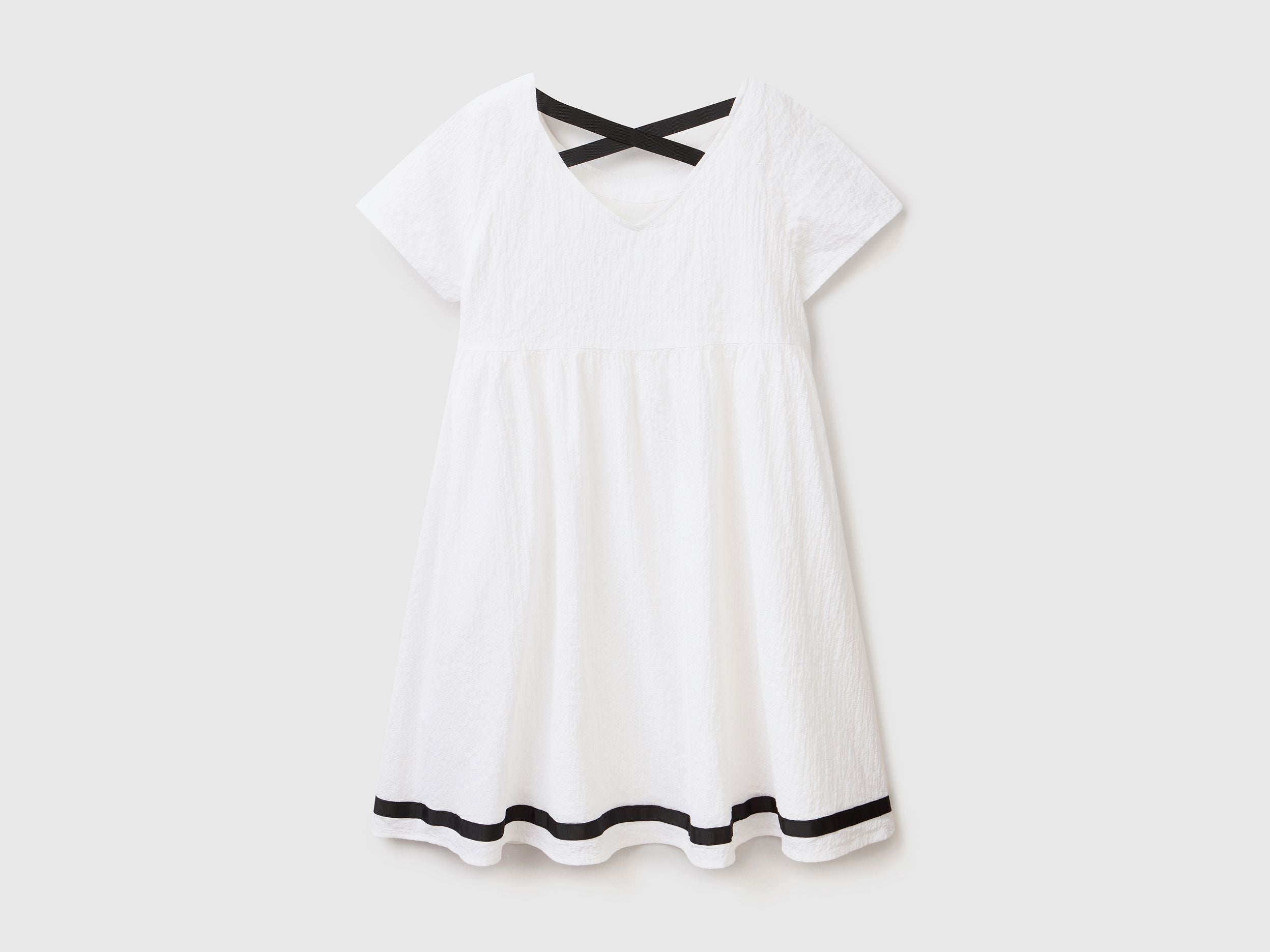 Short dress in stretch cotton