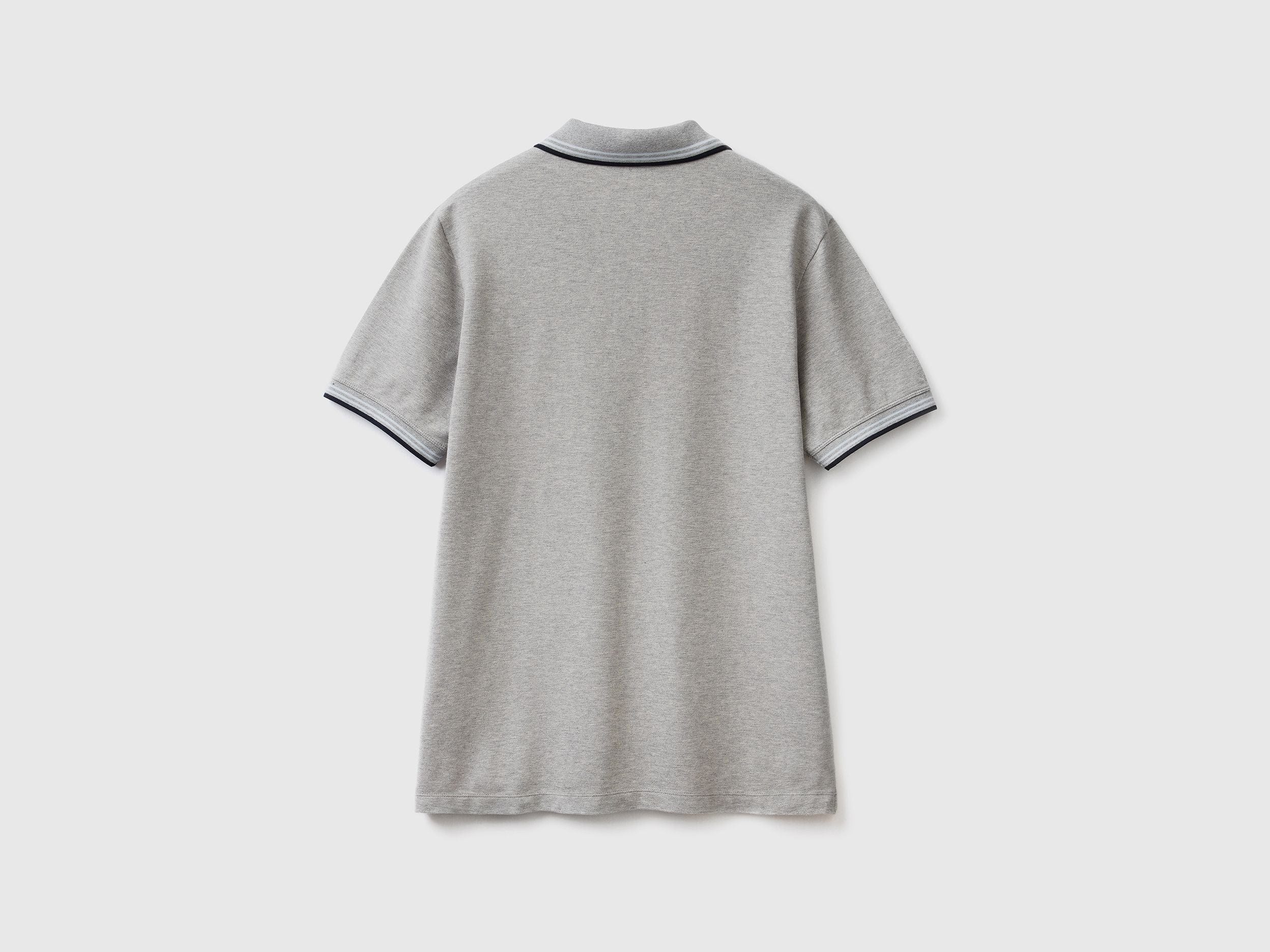 Short sleeve stretch cotton polo
