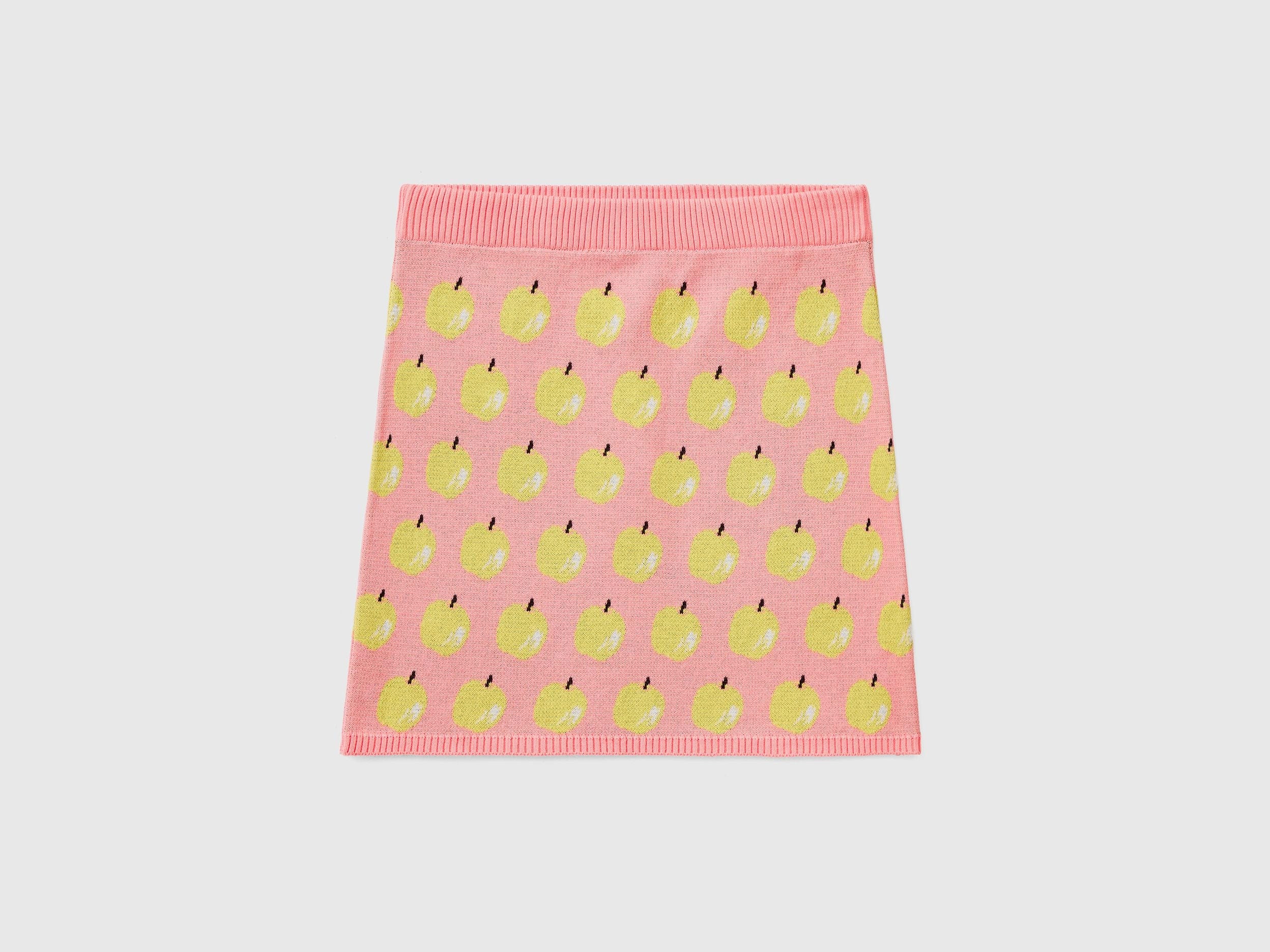 Mini skirt with fruit pattern