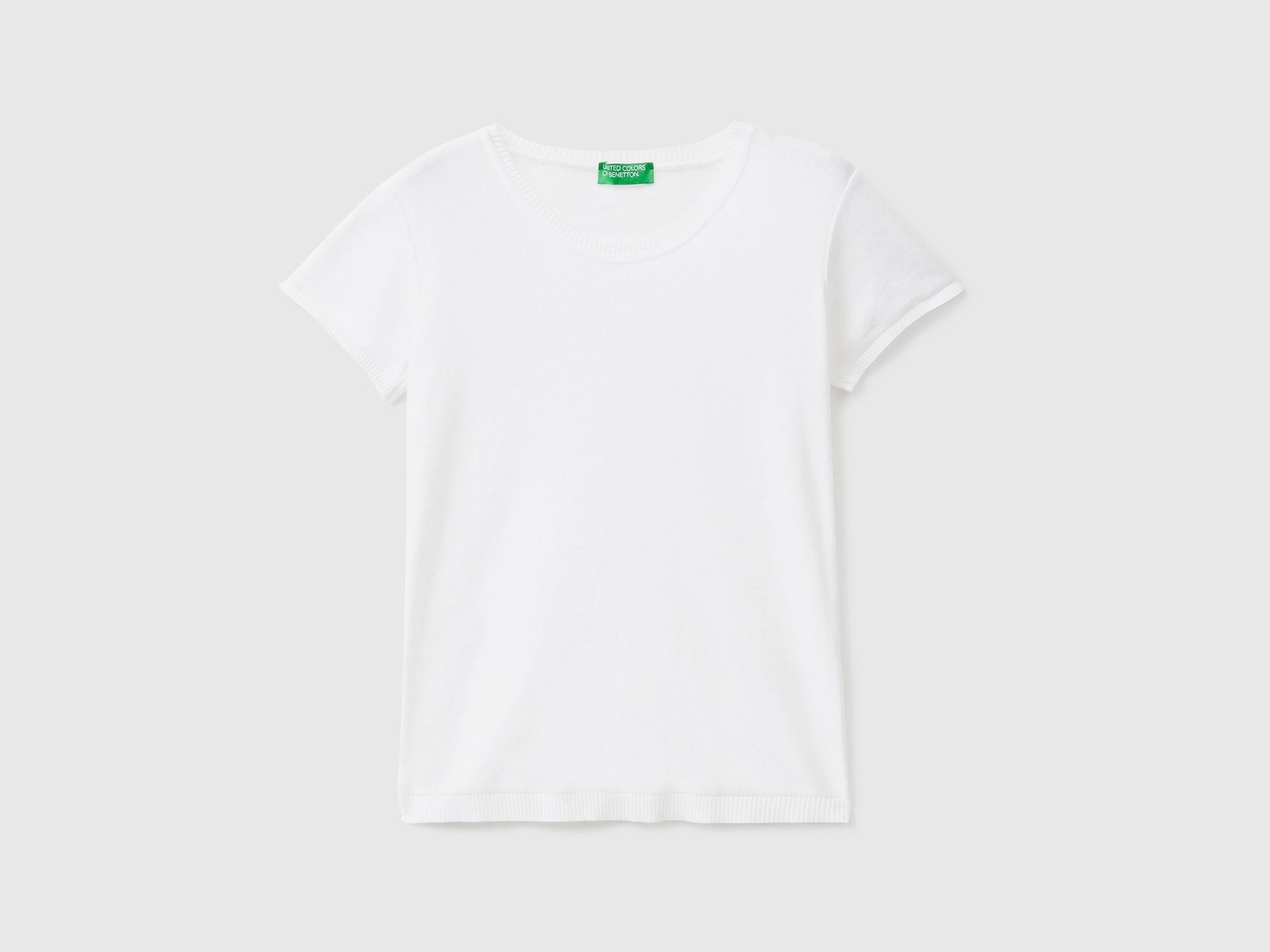 Short sleeve sweater in 100% cotton