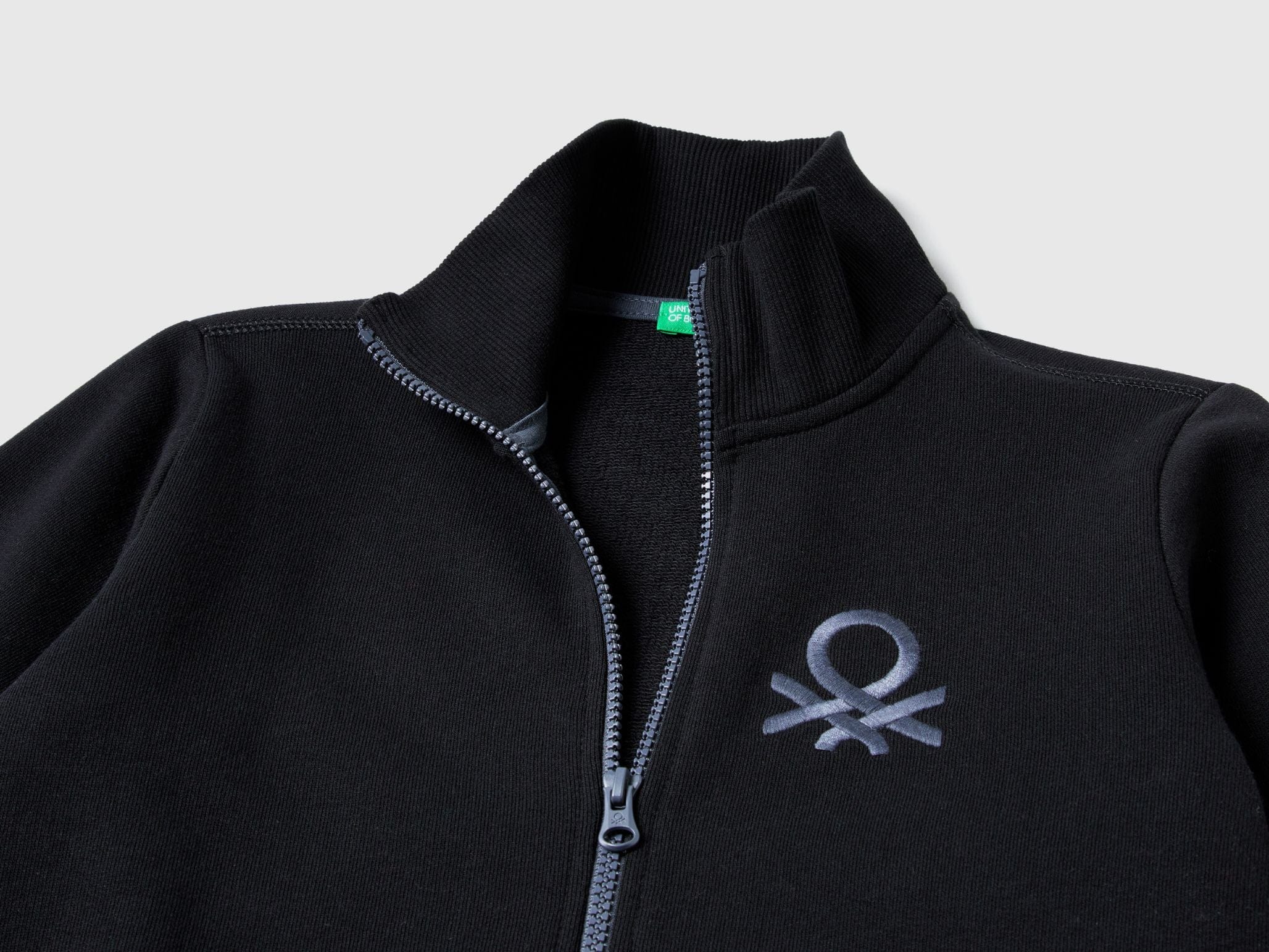 Pure cotton sweatshirt with zip