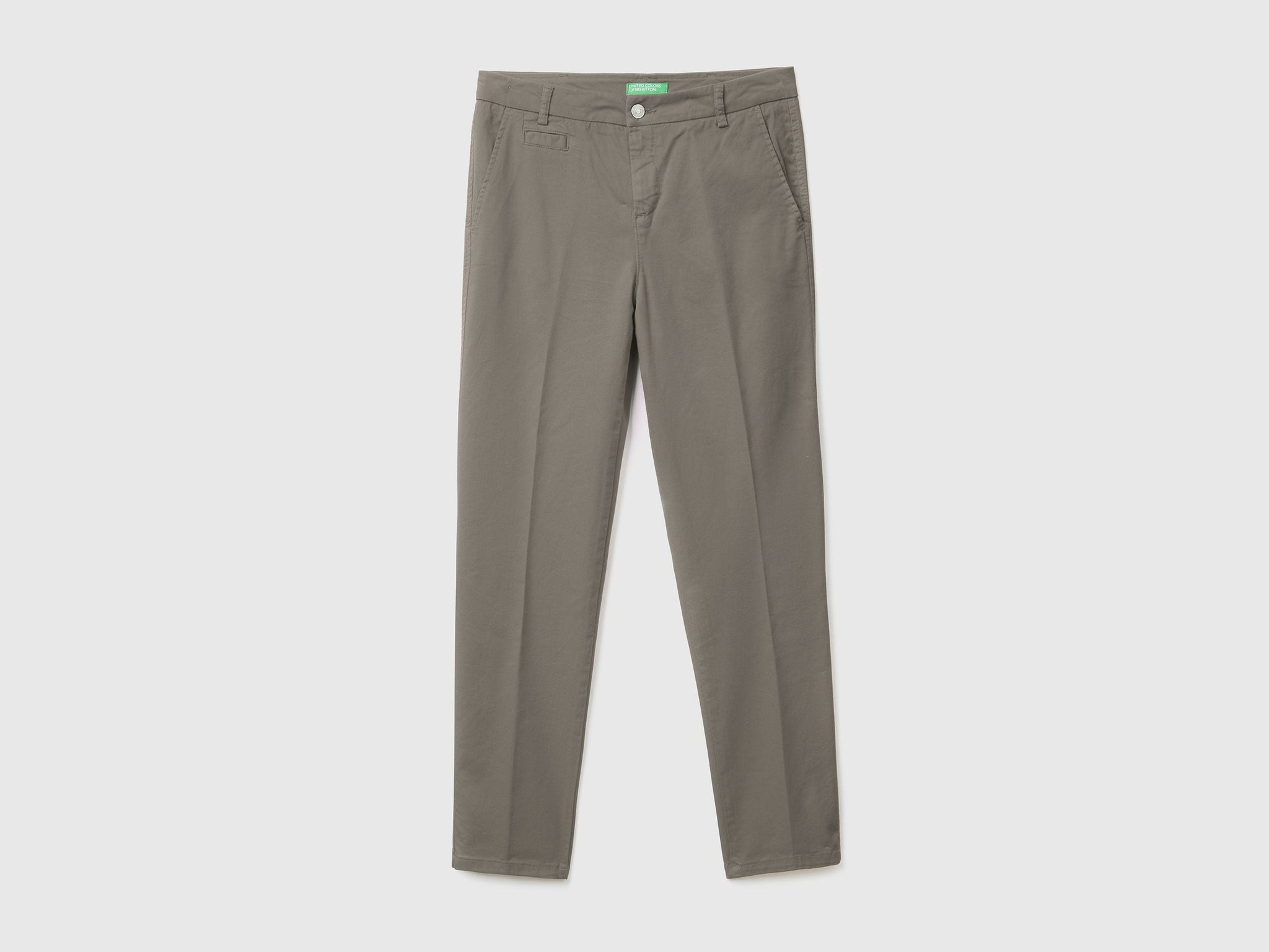 Slim fit cotton chinos