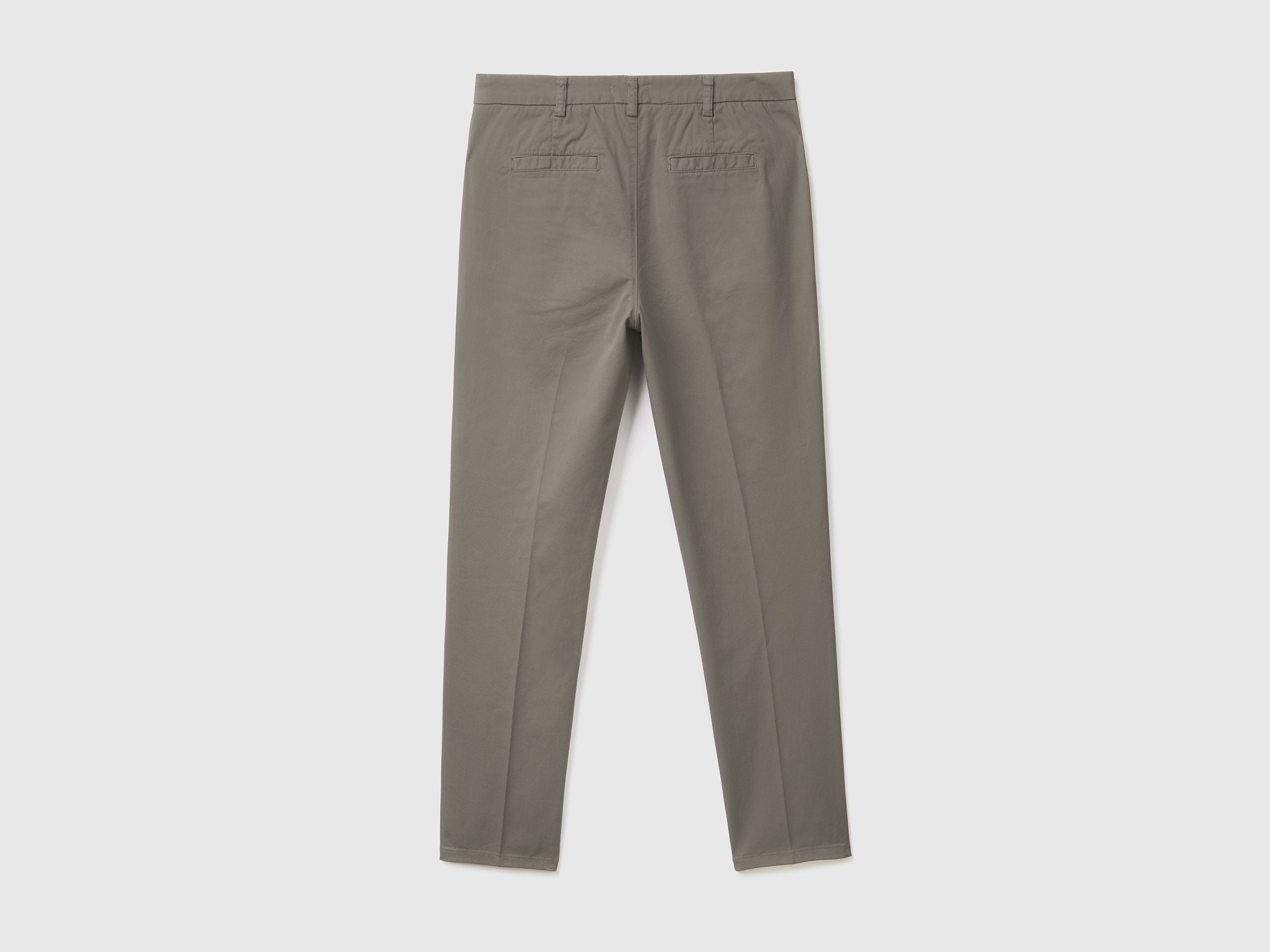 Slim fit cotton chinos