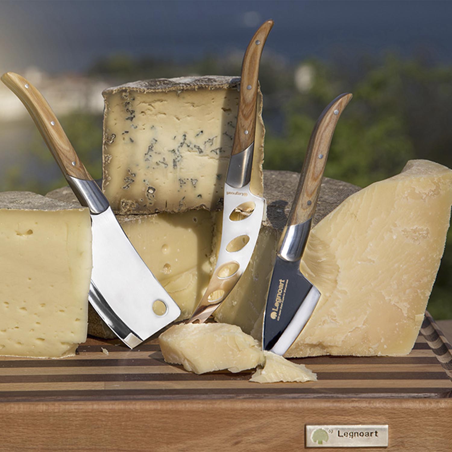 Legnoart Reggio Cheese Set With Light Wood Handle Ck-20B