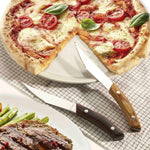 Legnoart Napoli Set Of 4 Pizza Knives Stainless Steel Dark Handle Pk-10A