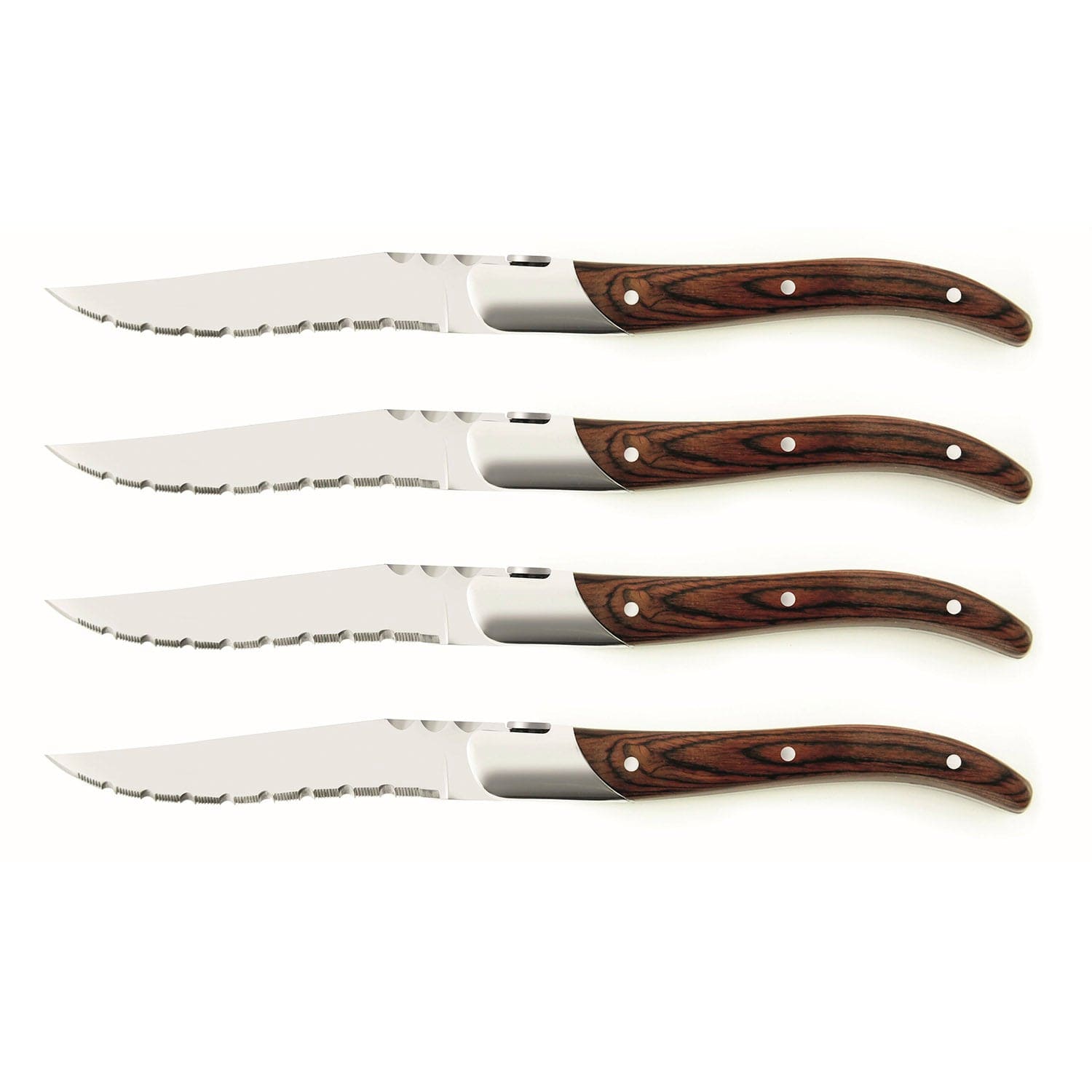 Legnoart Fassona Steak Knife Set 4 Pcs  Dark Wood Handle Sk-6