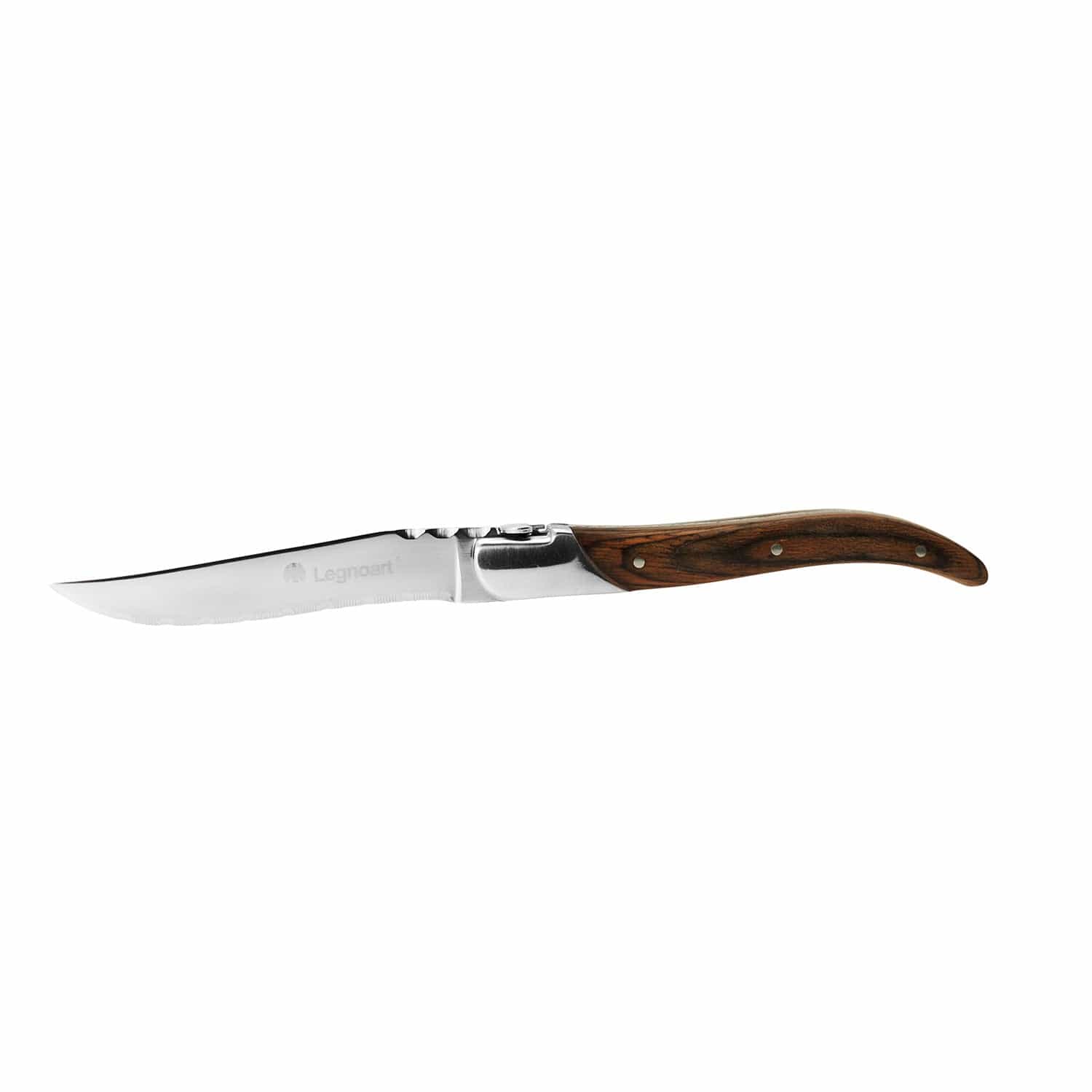 Legnoart Fassona Steak Knife Set 4 Pcs  Dark Wood Handle Sk-6