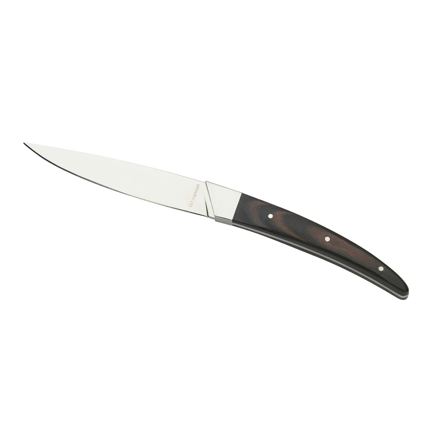 Legnoart Portehouse Set 4 Steak Knife  Stainless Steel Dark Handle Sk-7A