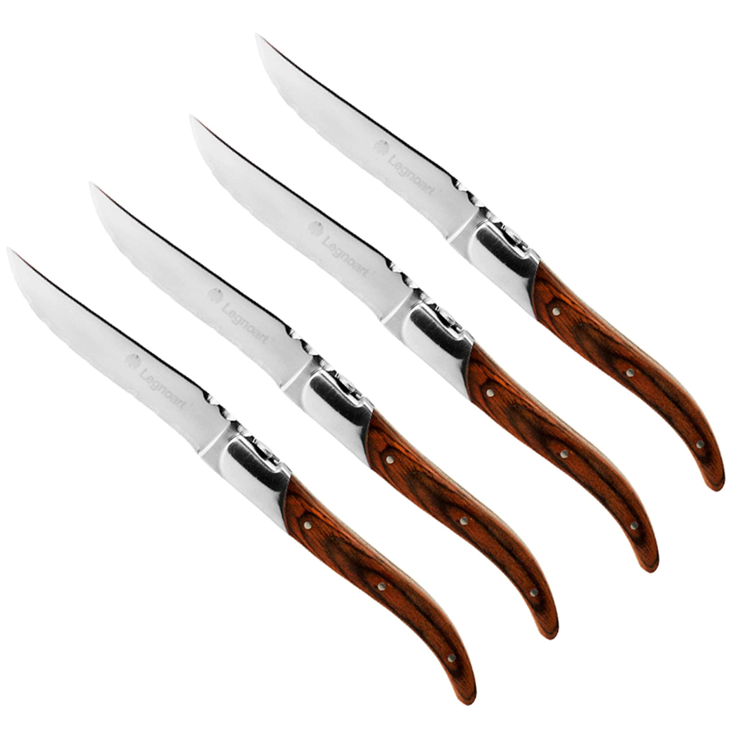 Legnoart Sirloin Steak Knife Set 4 Pcs Light Wood Handle Sk-101
