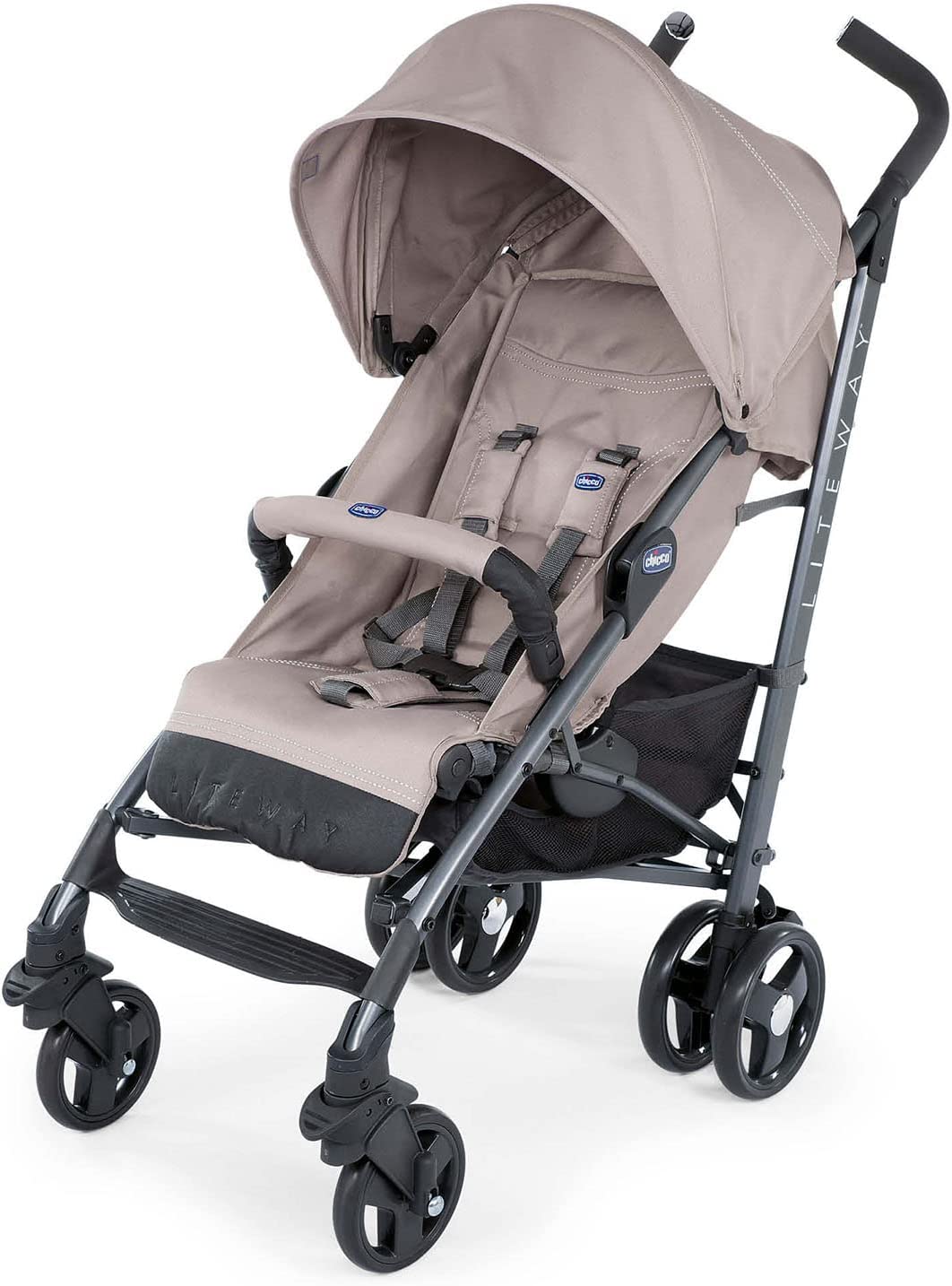 CHICCO LITEWAY 3 BASIC STROLLER WITH BUMPER BAR 0M-3Y DARK BEIGE