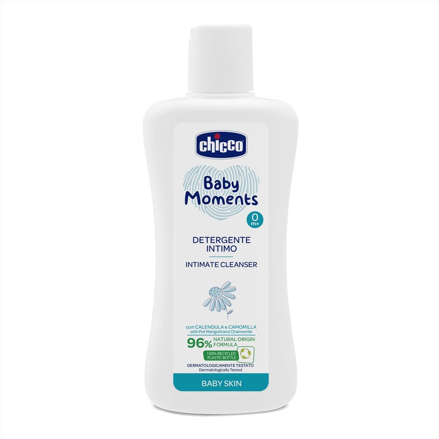 Chicco Baby Moments Intimate Cleanser For Baby Skin 0M+ 200Ml, Multicolor