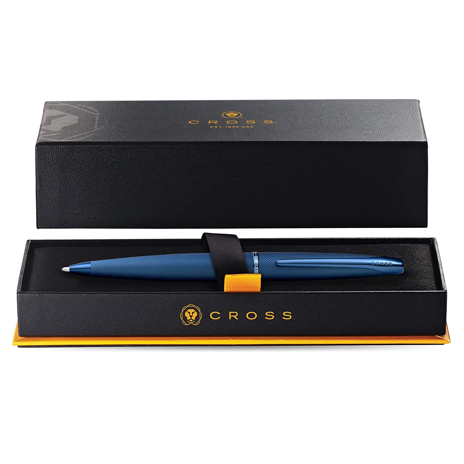 Cross ATX Dark Blue Ballpoint Pen with Polished Dark Blue PVD appointments - Jashanmal Home