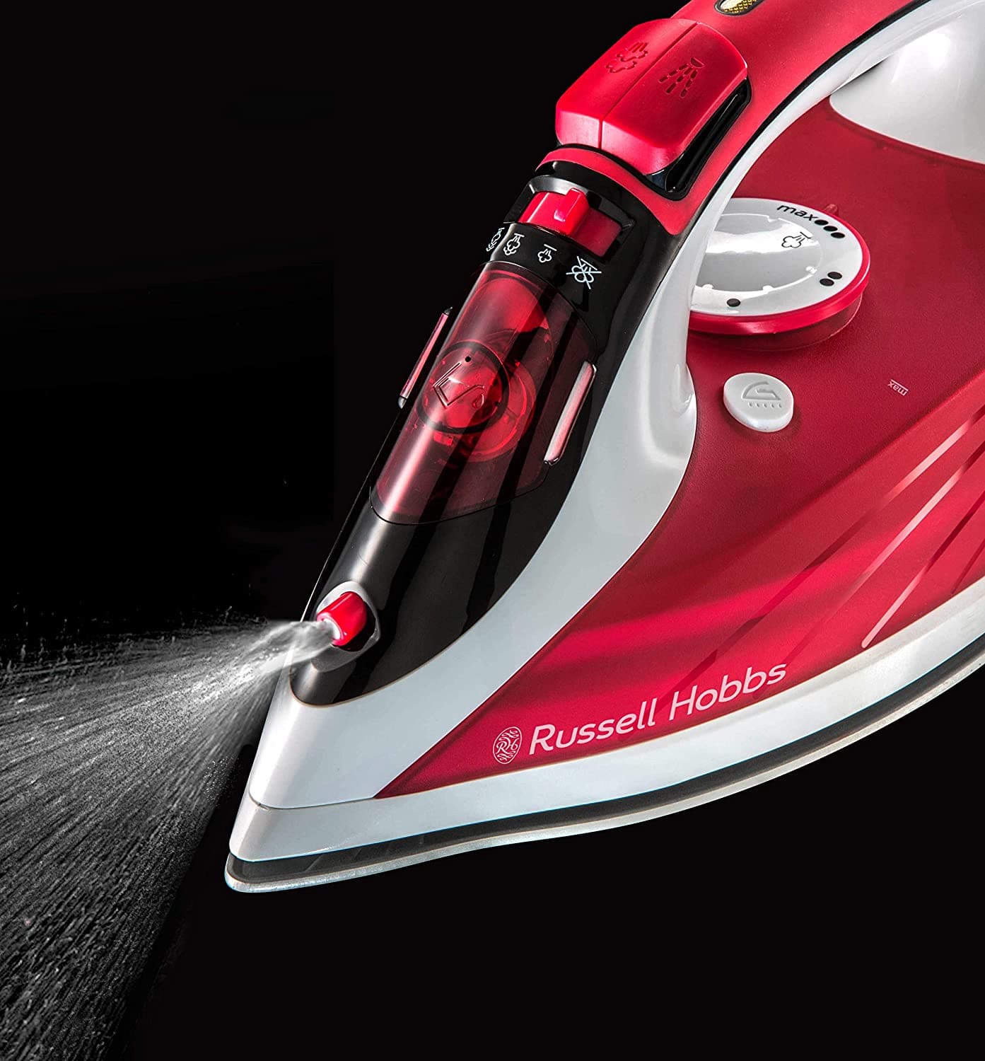 Russell Hobbs Ultra Steam Pro Red 2600W-23990GCC - Jashanmal Home