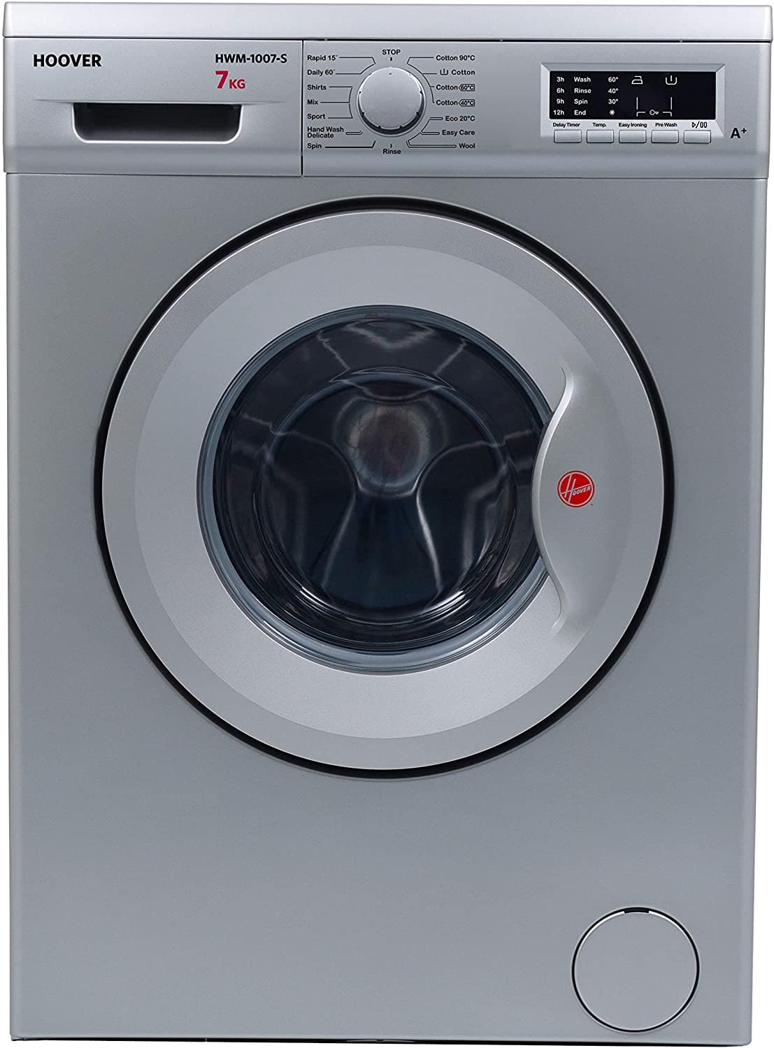 HOOVER 7 KG/1000 RPM FL WASHER SILVER-HWM-1007-S - Jashanmal Home