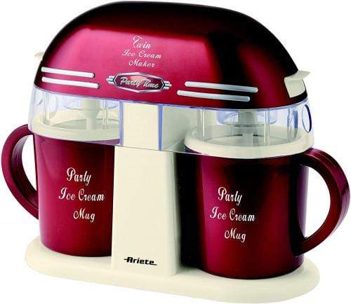 ARIETE PARTY TIME TWIN ICE CREAM MAKER RED 0631