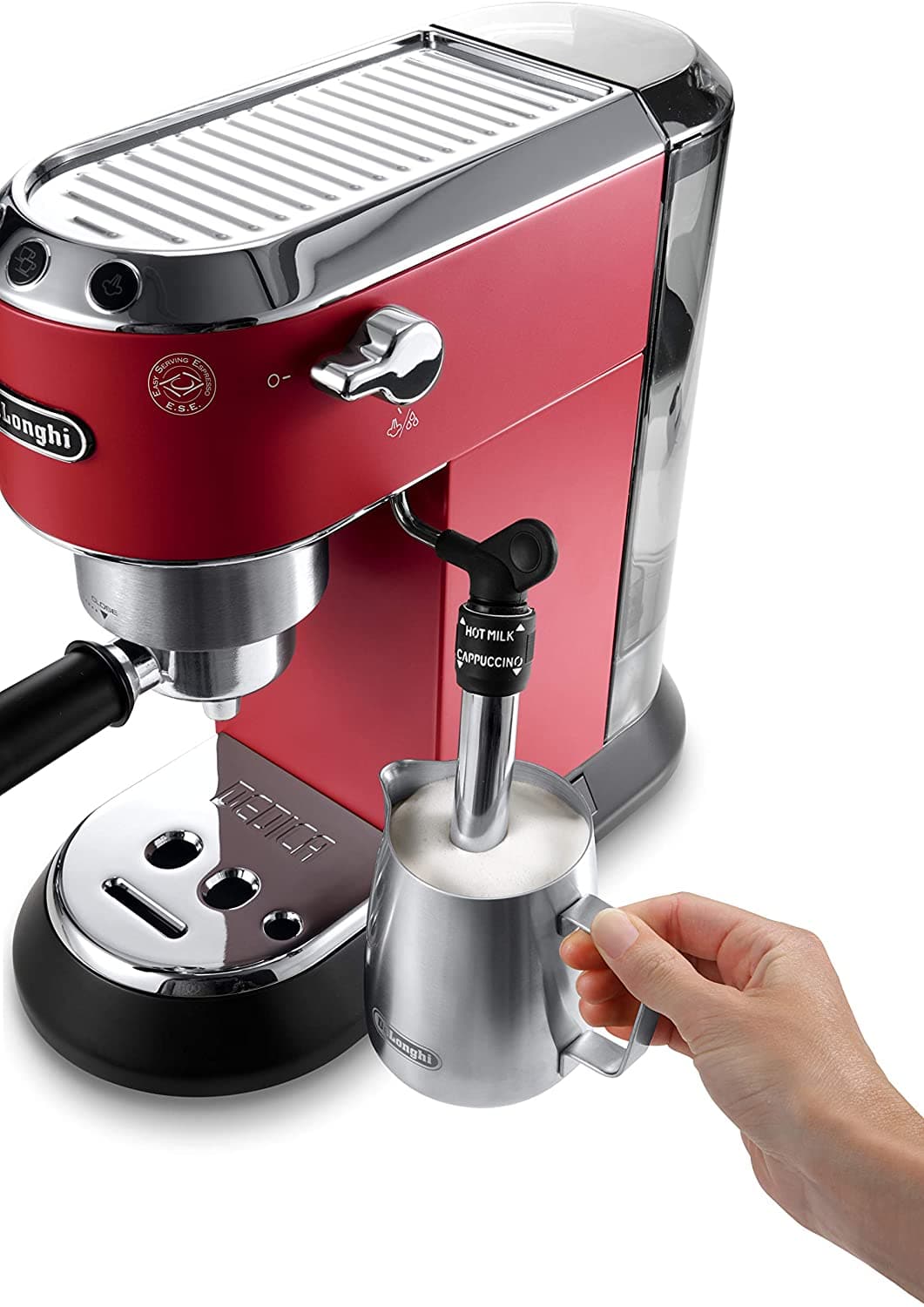 De'Longhi ديديكا ستايل مضخة اسبريسو ماكينة اسبريسو احمر، EC685. R + KG79 (حزمة) - جاشنمال هوم