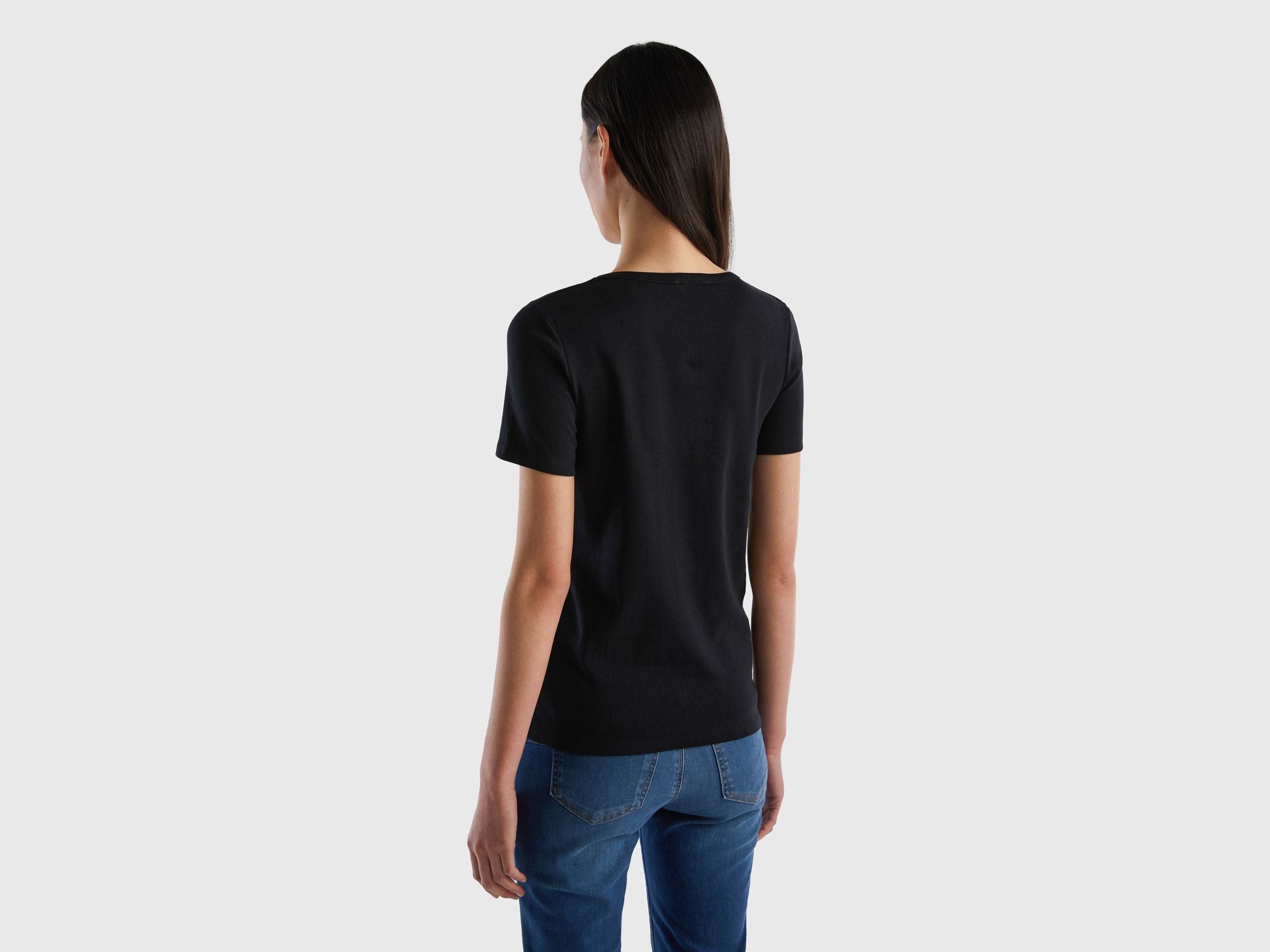 T-shirt in 100% cotton with glitter print logo