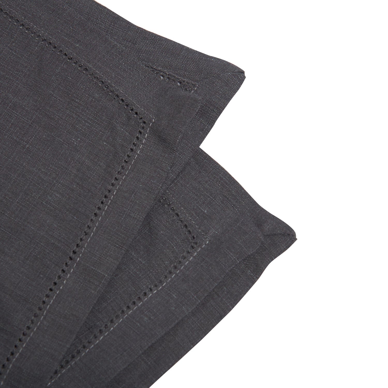 Paramount Grey 100% Linen Napkin With Hemstitch