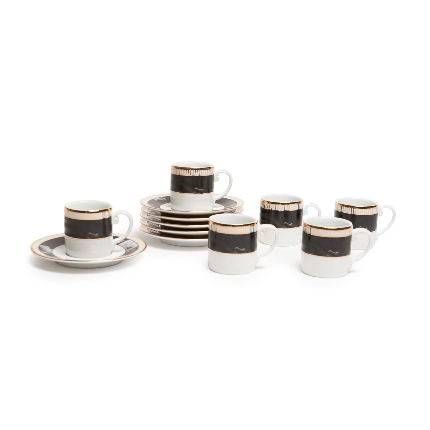 Dankotuwa Tama 6+6 Espresso Cups & Saucers