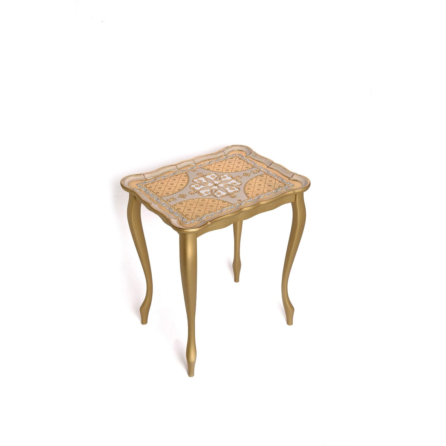 Sezzatini Sciancati Gold/Ivory/Silver Three Table Set 35 X 57 X 58Cm