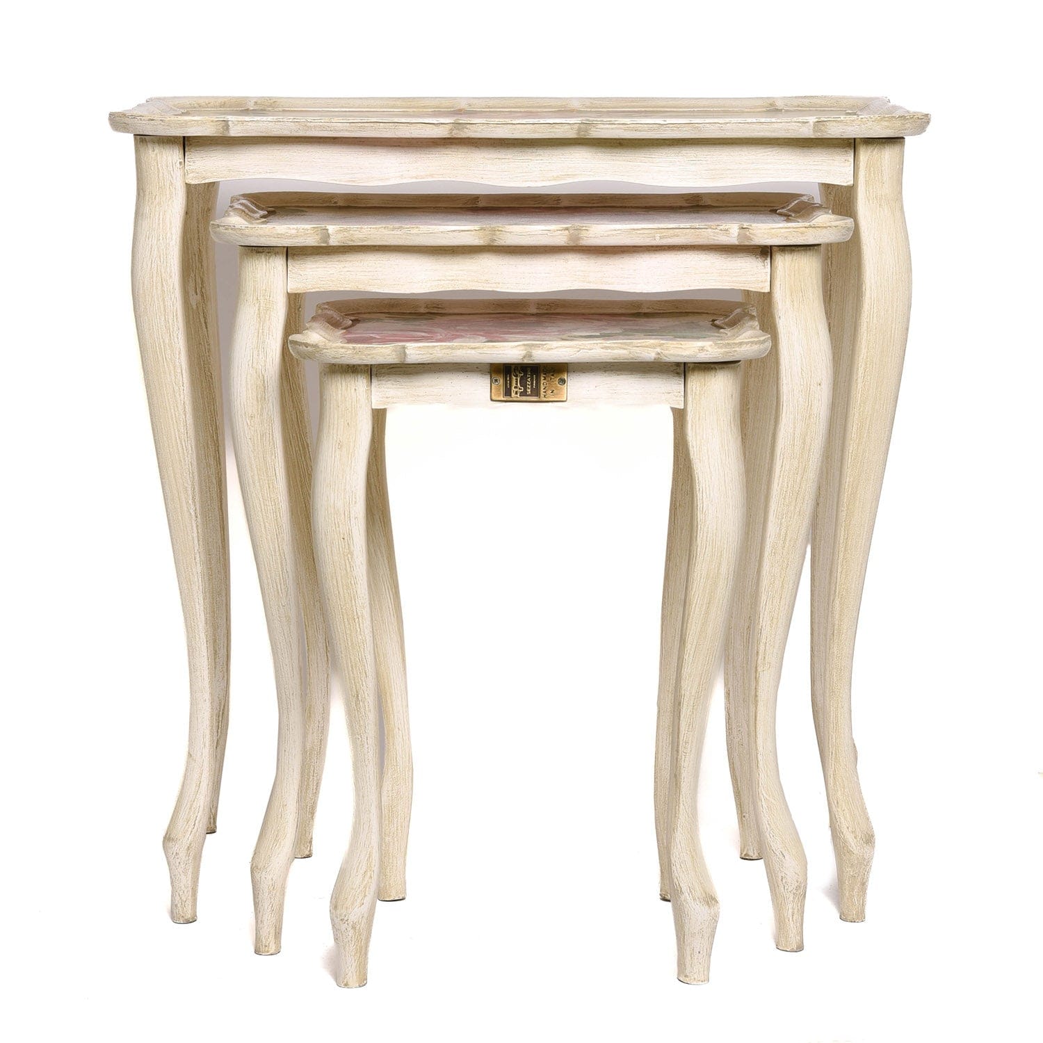 Sezzatini Rosamunda Ivory Three Table Set 35X57X58