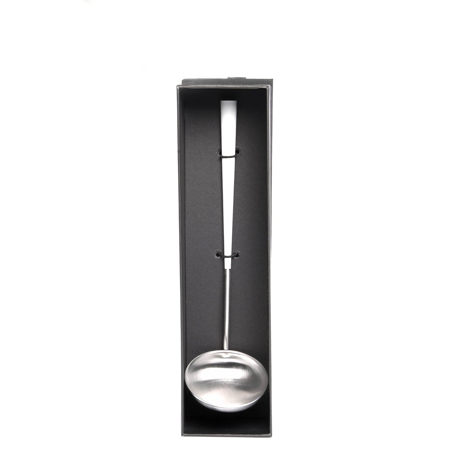 Belo Inox Neo White With Brushed Silver - Soup Ladle - Gift Box