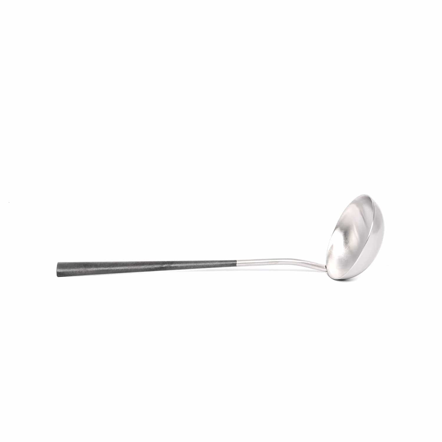 Belo Inox Neo Black With Brushed Silver - Soup Ladle - Gift Box