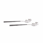 Belo Inox Neo Black With Brushed Silver - Salad Serving 2P - Gift Box