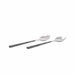 Belo Inox Neo Black With Brushed Silver - Salad Serving 2P - Gift Box