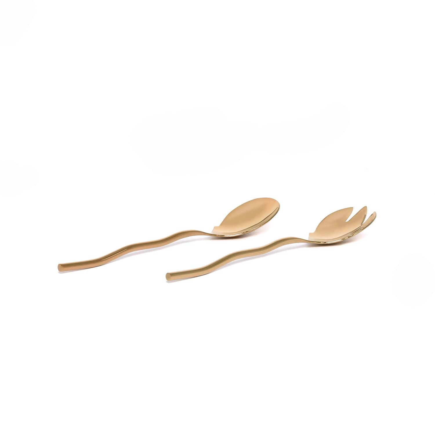 Belo Inox Wave Titanium Gold- Salad Serving 2P - Gift Box