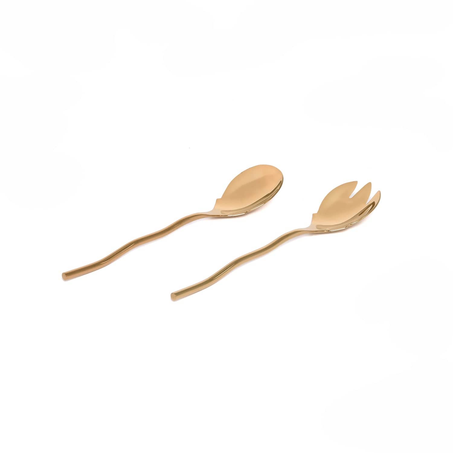 Belo Inox Wave Titanium Gold- Salad Serving 2P - Gift Box