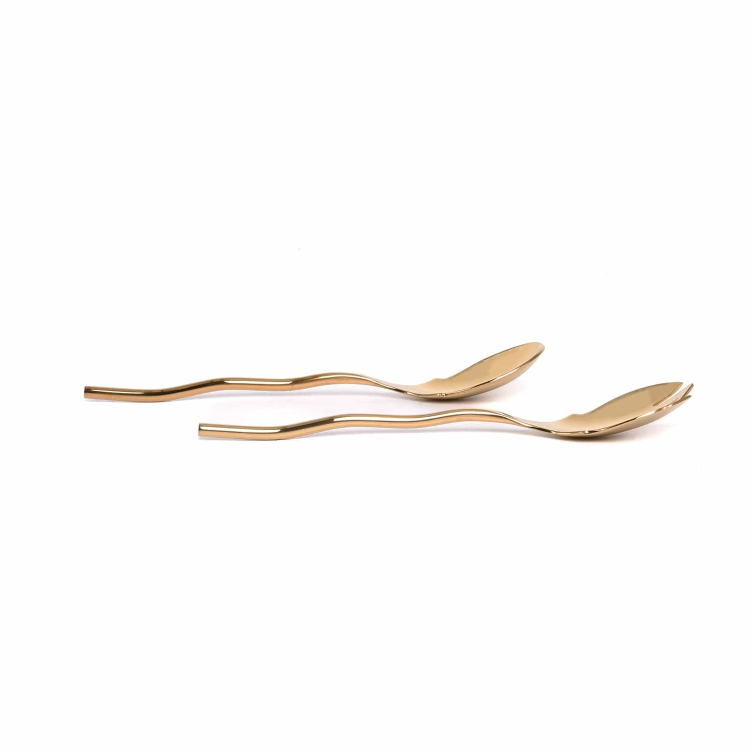 Belo Inox Wave Titanium Gold- Salad Serving 2P - Gift Box