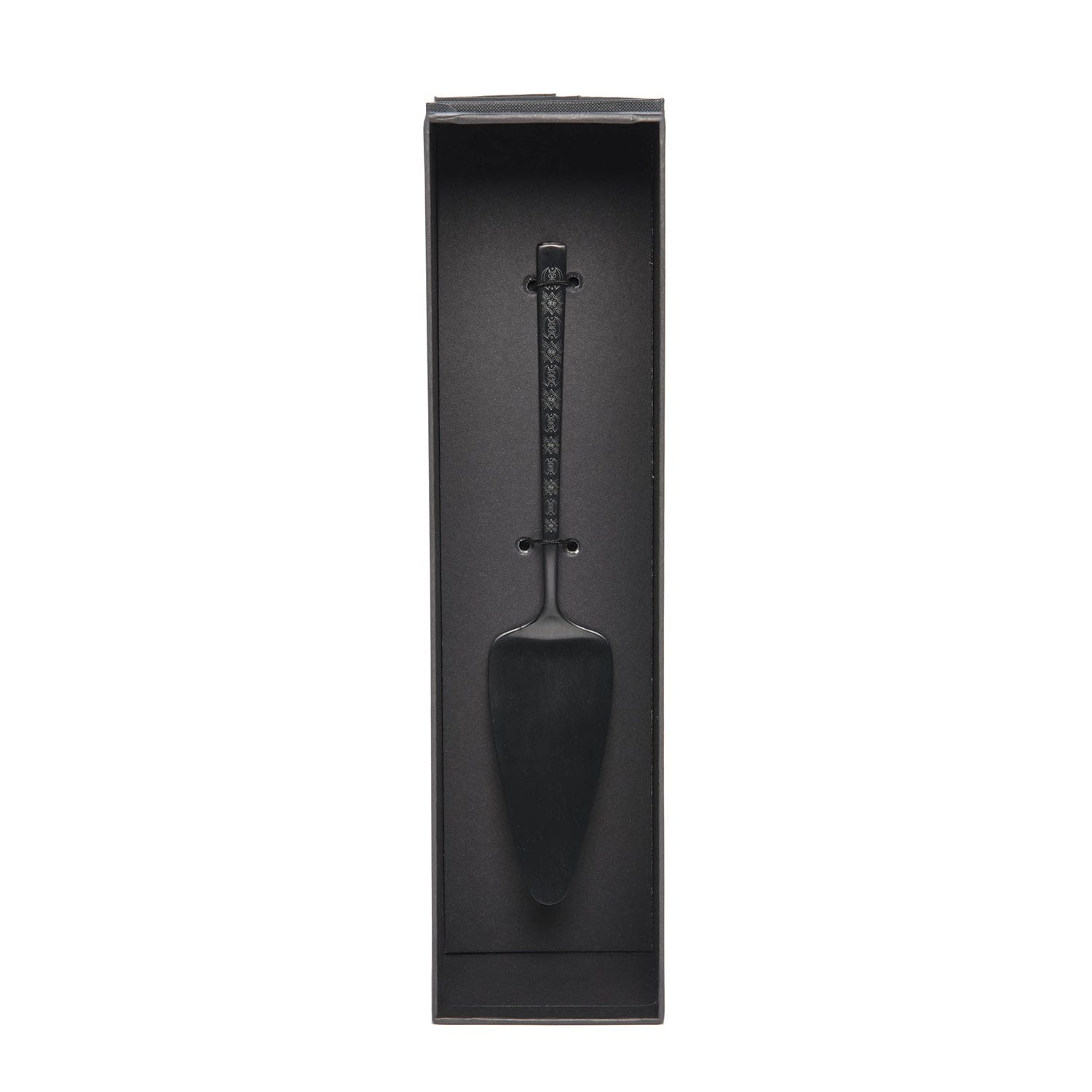 Belo Inox Obelisko Cutlery In Matt Black With Laser Engraved- Cake Server - Gift Box