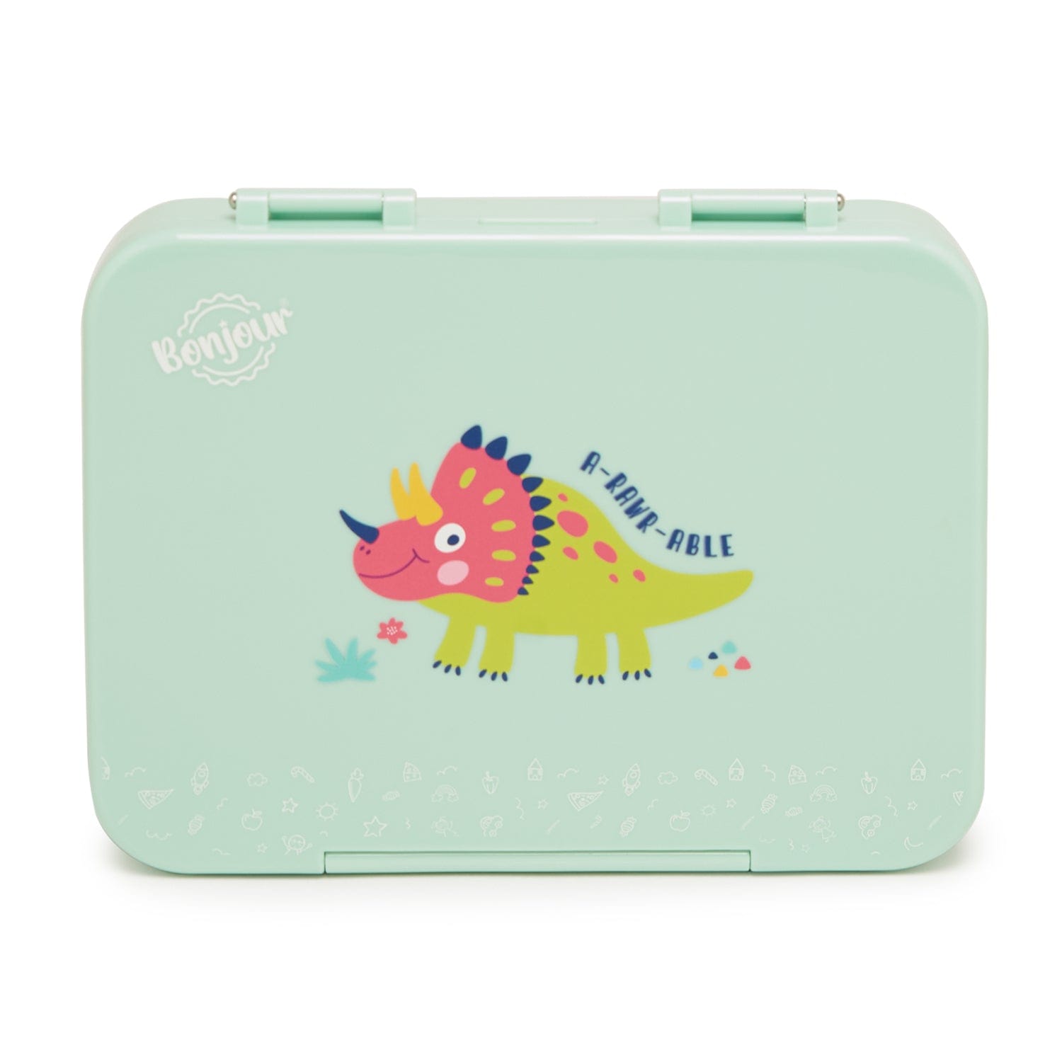 BONJOUR TIFFIN BOX GREEN DINOSAUR 2022